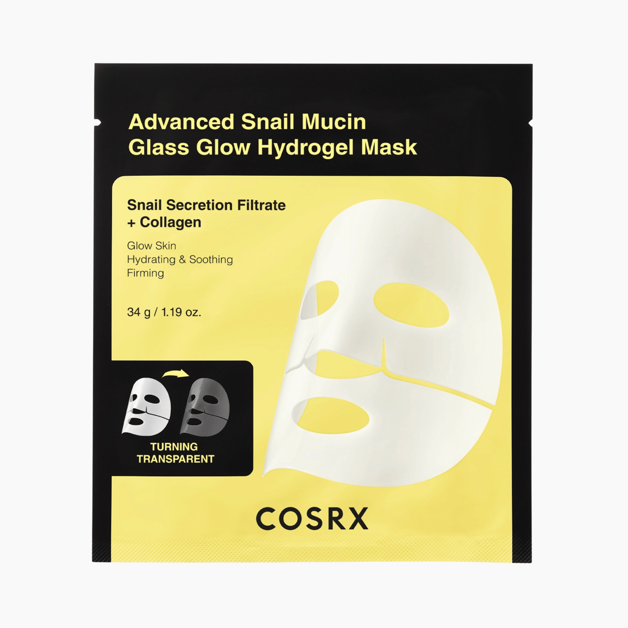 COSRX Advanced Snail Mucin Glas Glow Hydrogel Maske 3 Stück - cosmadic