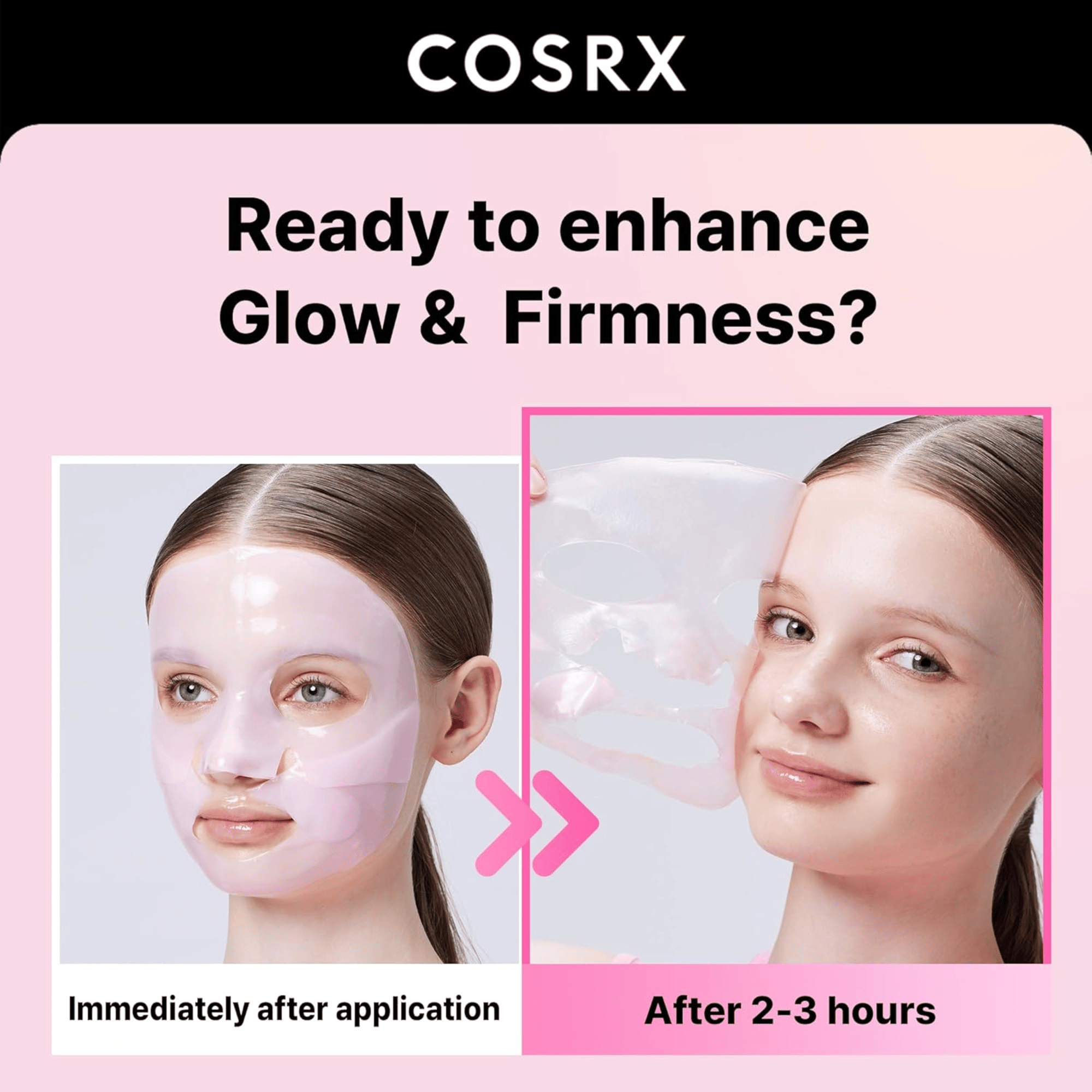 COSRX The Peptide Collagen Lifting Glow Hydrogel Mask 3 Stück - cosmadic