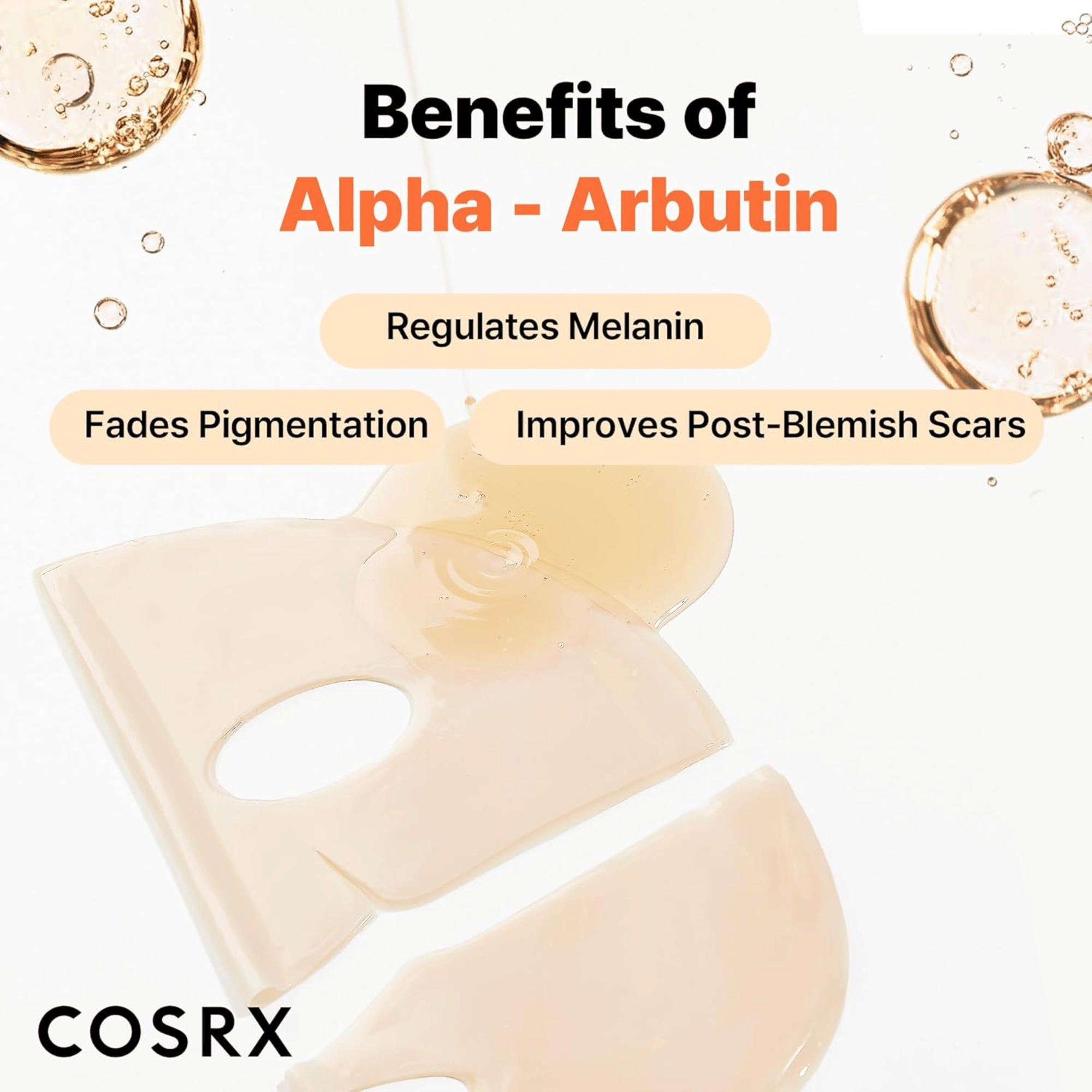 COSRX The Alpha-Arbutin Discoloration Care Hydrogel Mask 3 Stück - cosmadic