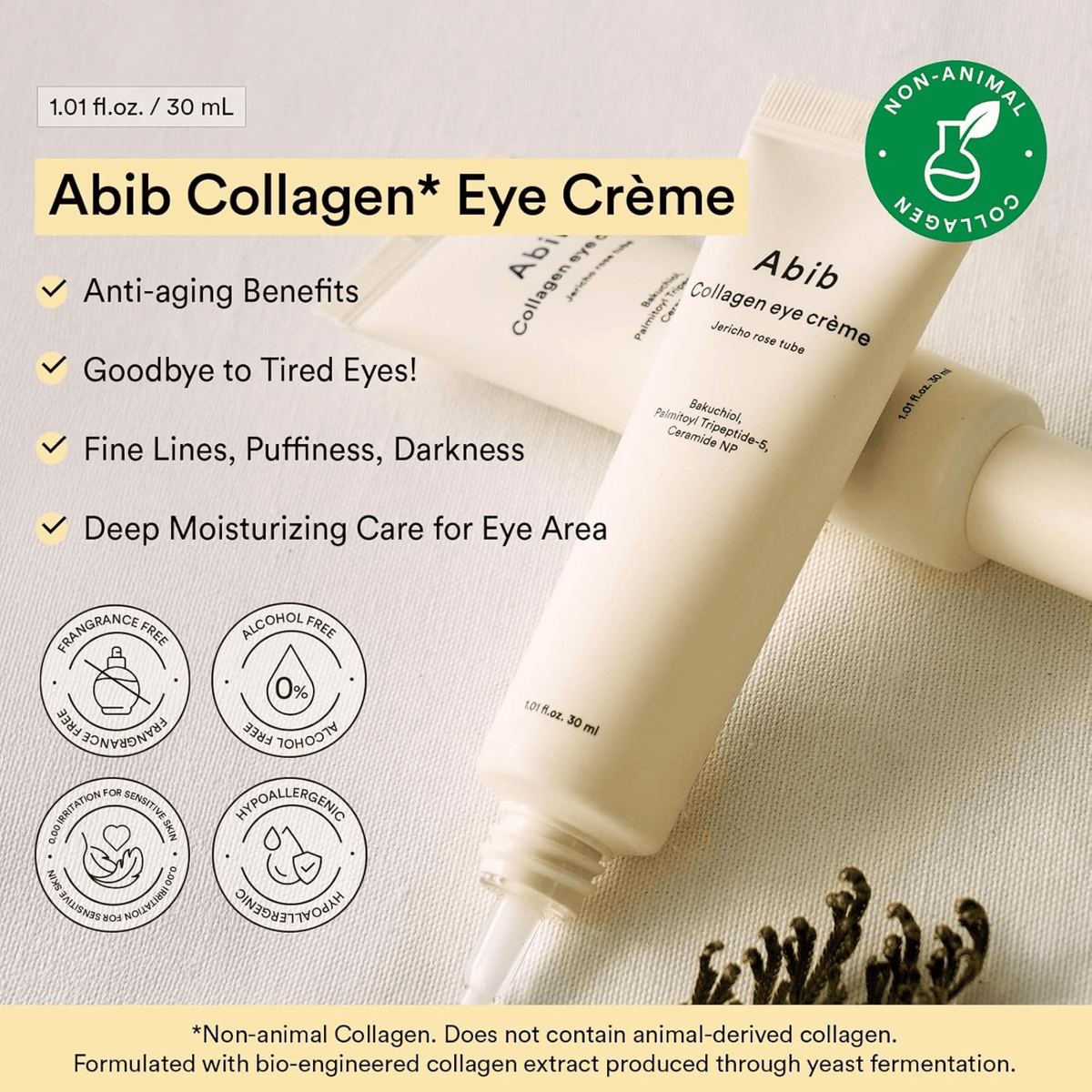 Abib Collagen Eye Crème Jericho Rose Tube 30ml - cosmadic