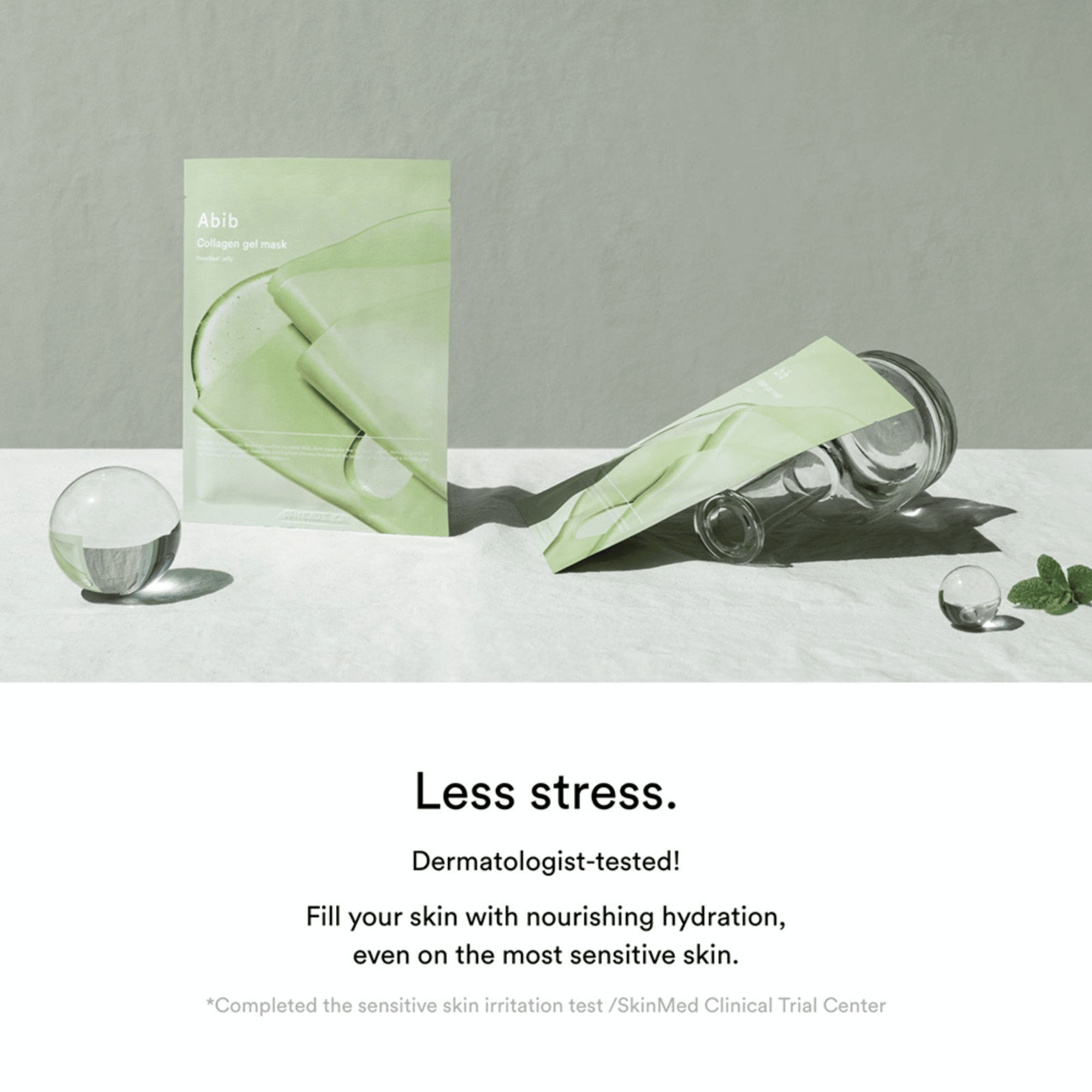 Abib Collagen Gel Mask für empfindliche Haut – dermatologisch getestete K-Beauty Tuchmaske mit Feuchtigkeitsboost