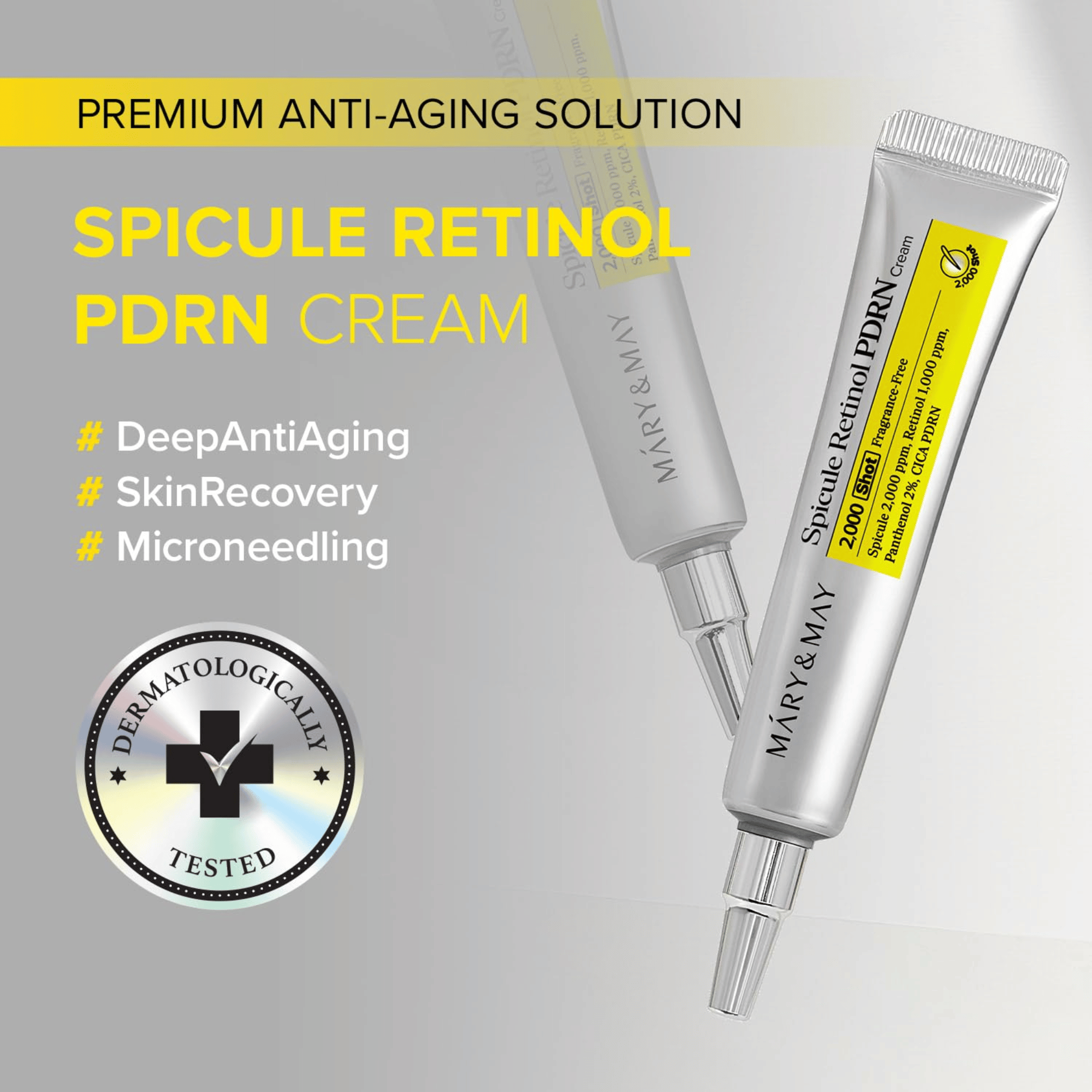 MARY & MAY Spicule Retinol PDRN Cream 15g - cosmadic