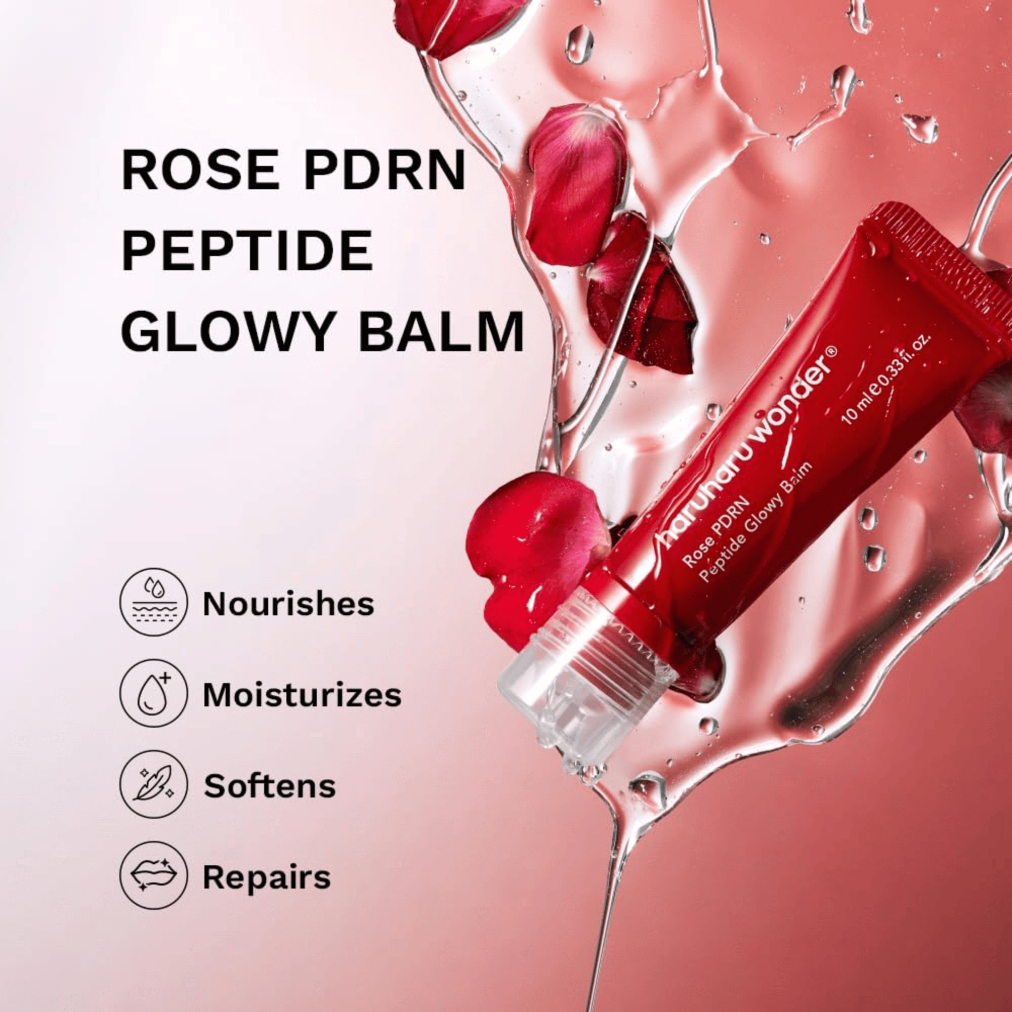 HaruHaru Wonder Rose PDRN Peptide Glowy Balm 10ml - cosmadic