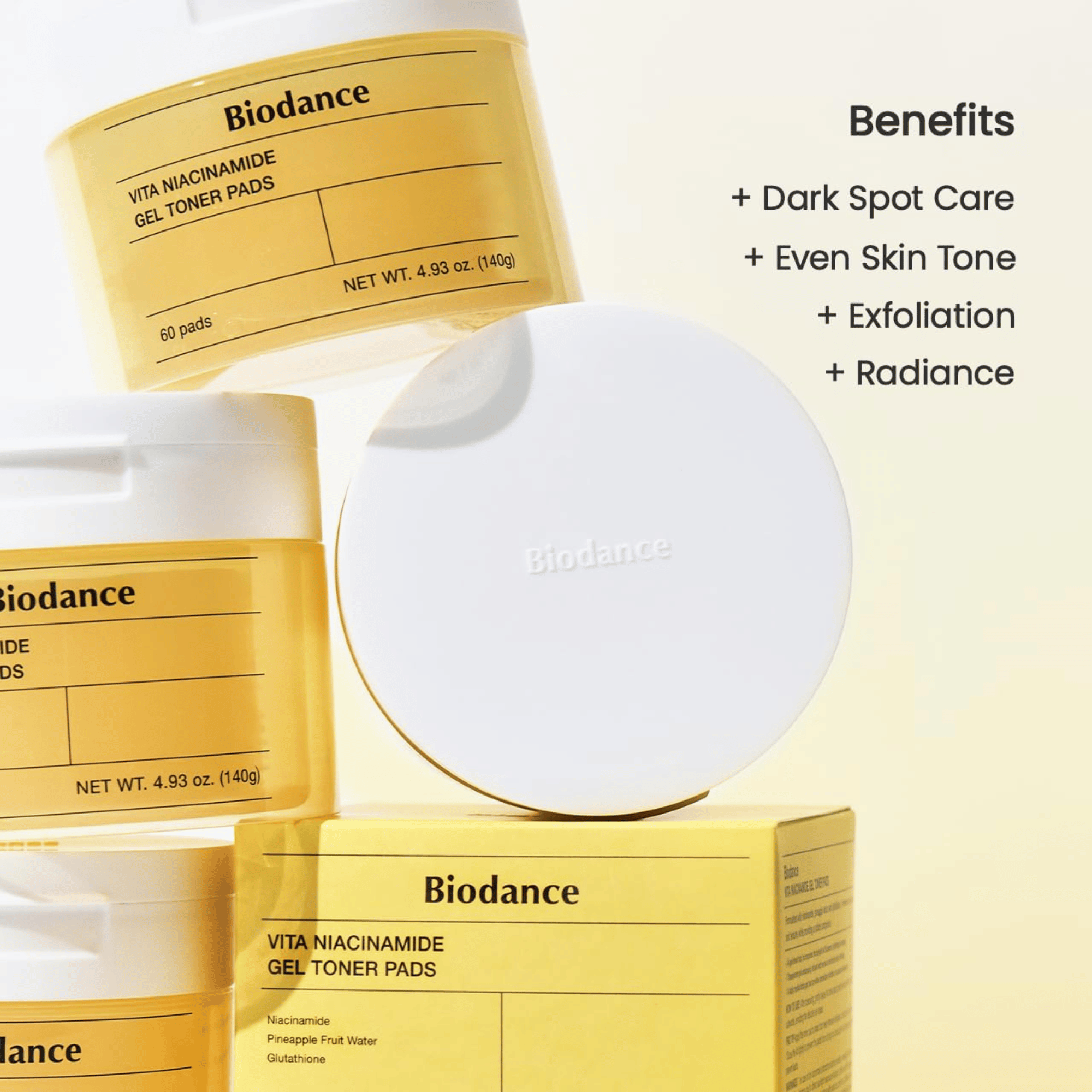 Biodance Vita Niacinamide Gel Toner Pad 60 Pads - cosmadic