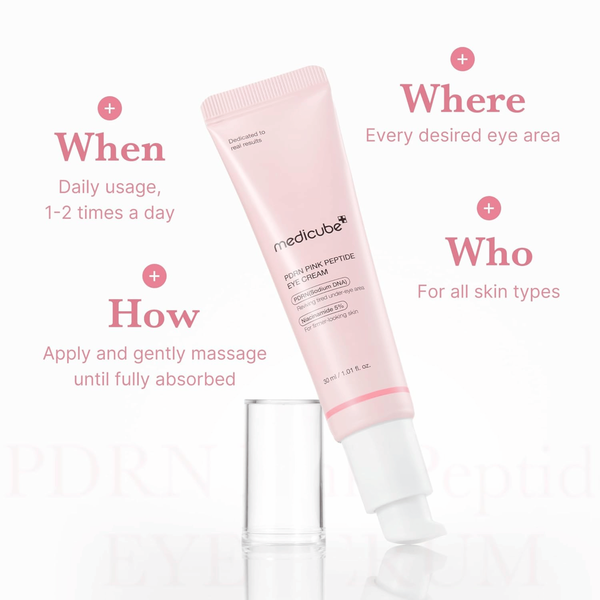 Medicube PDRN Pink Peptide Eye Cream 30ml - cosmadic
