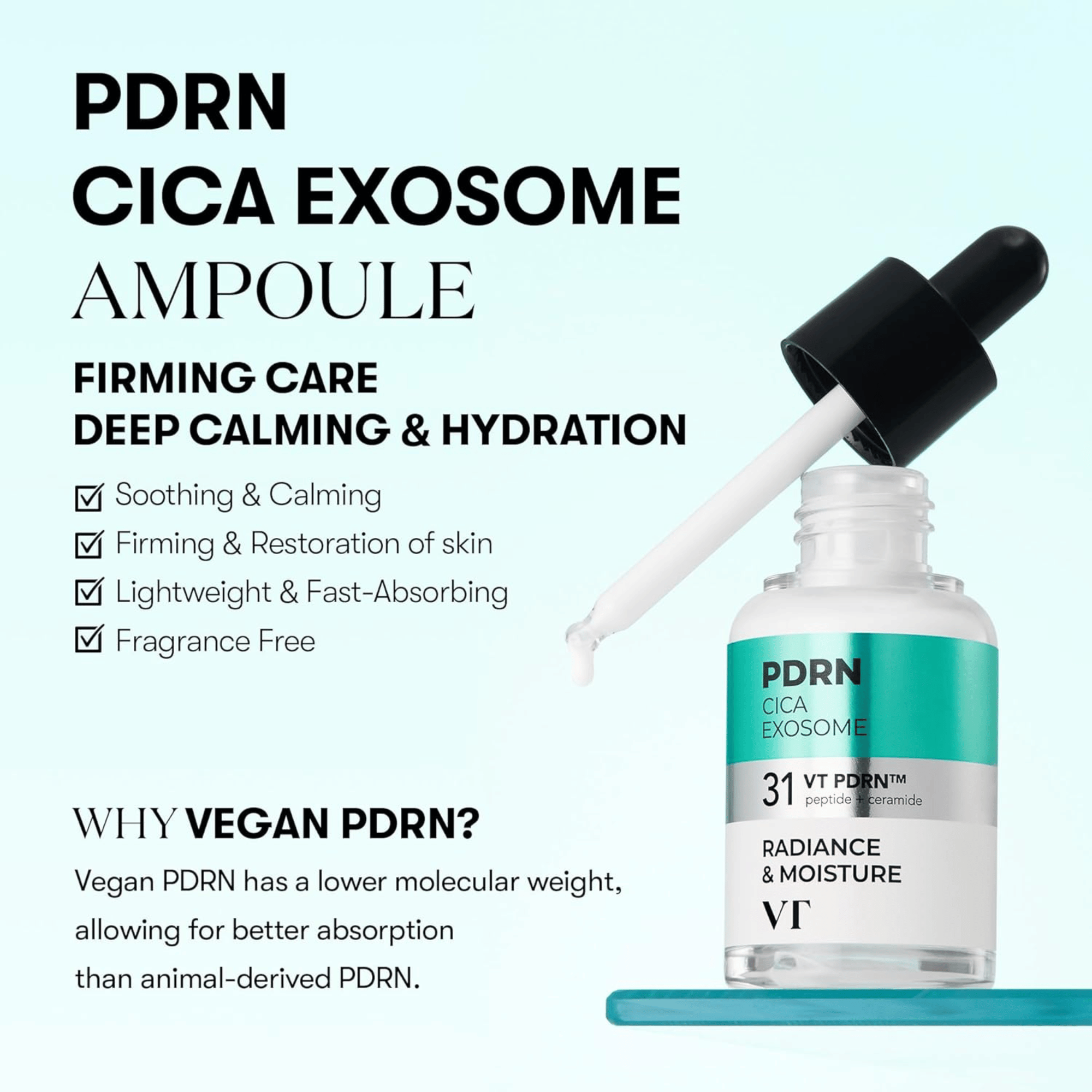 VT Cosmetics PDRN Cica Exosome R5 Firming Ampoule 30ml - cosmadic