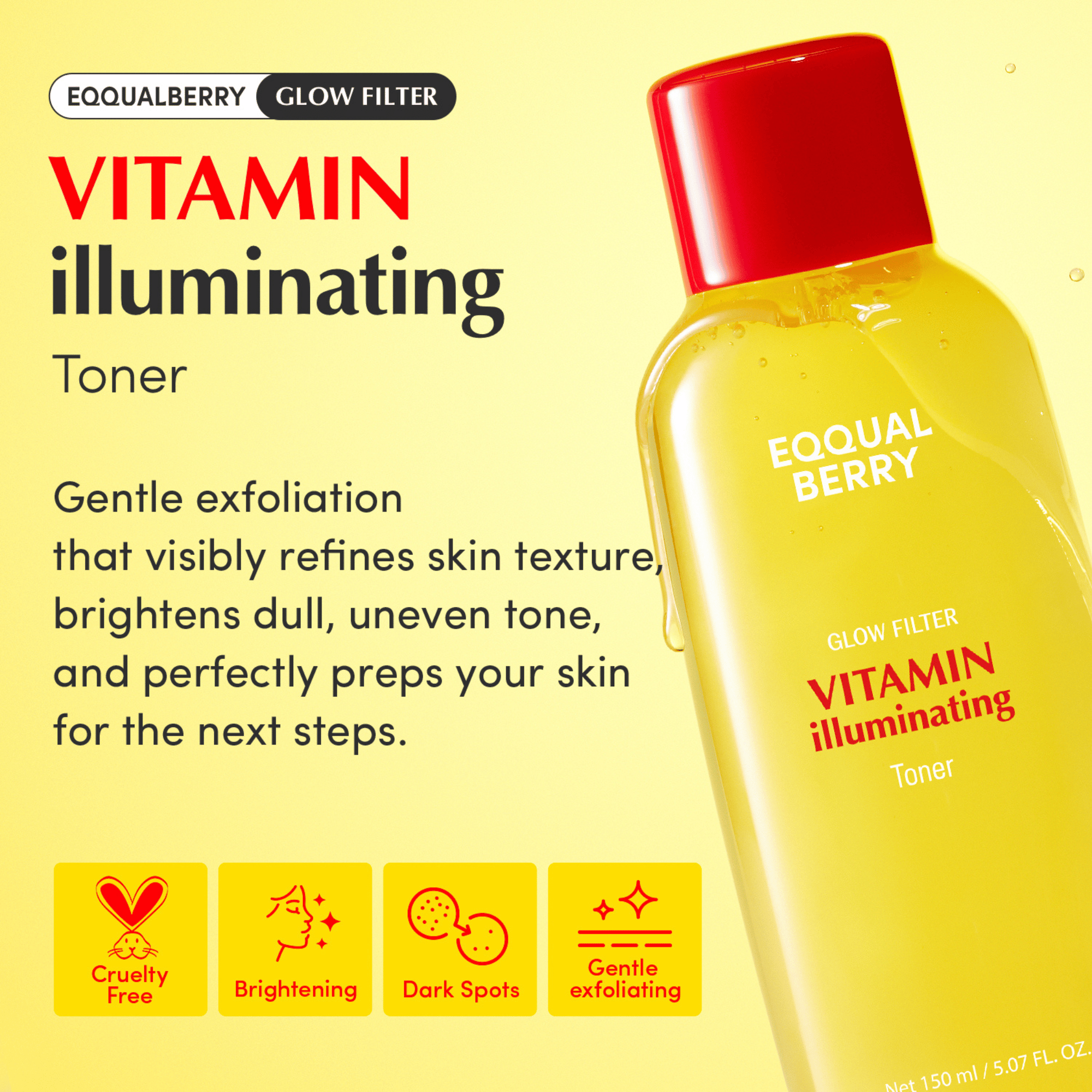 EQQUALBERRY EQQUALBERRY Vitamin Illuminating Toner 150ml - cosmadic