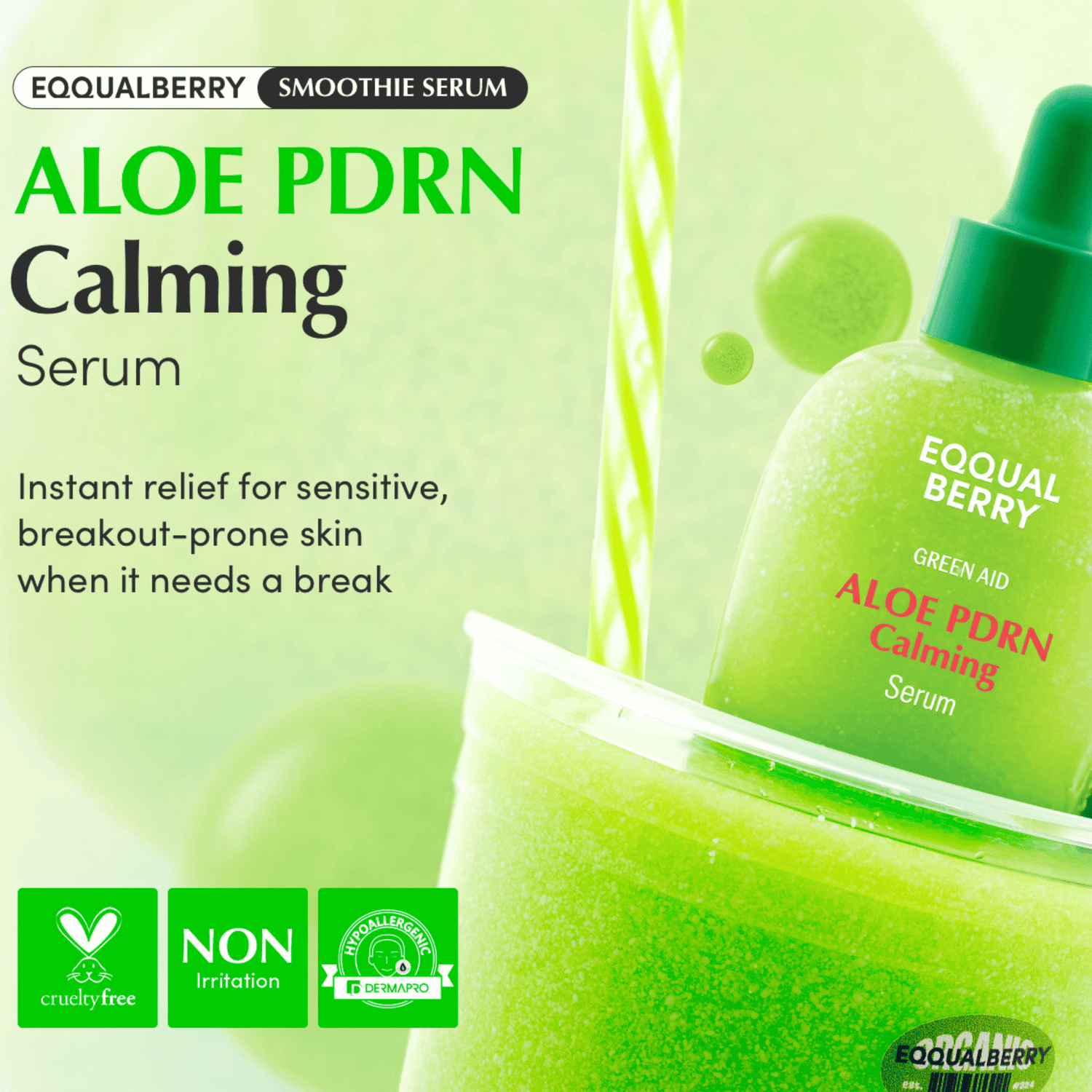 EQQUALBERRY Aloe PDRN Calming Serum 30ml - cosmadic