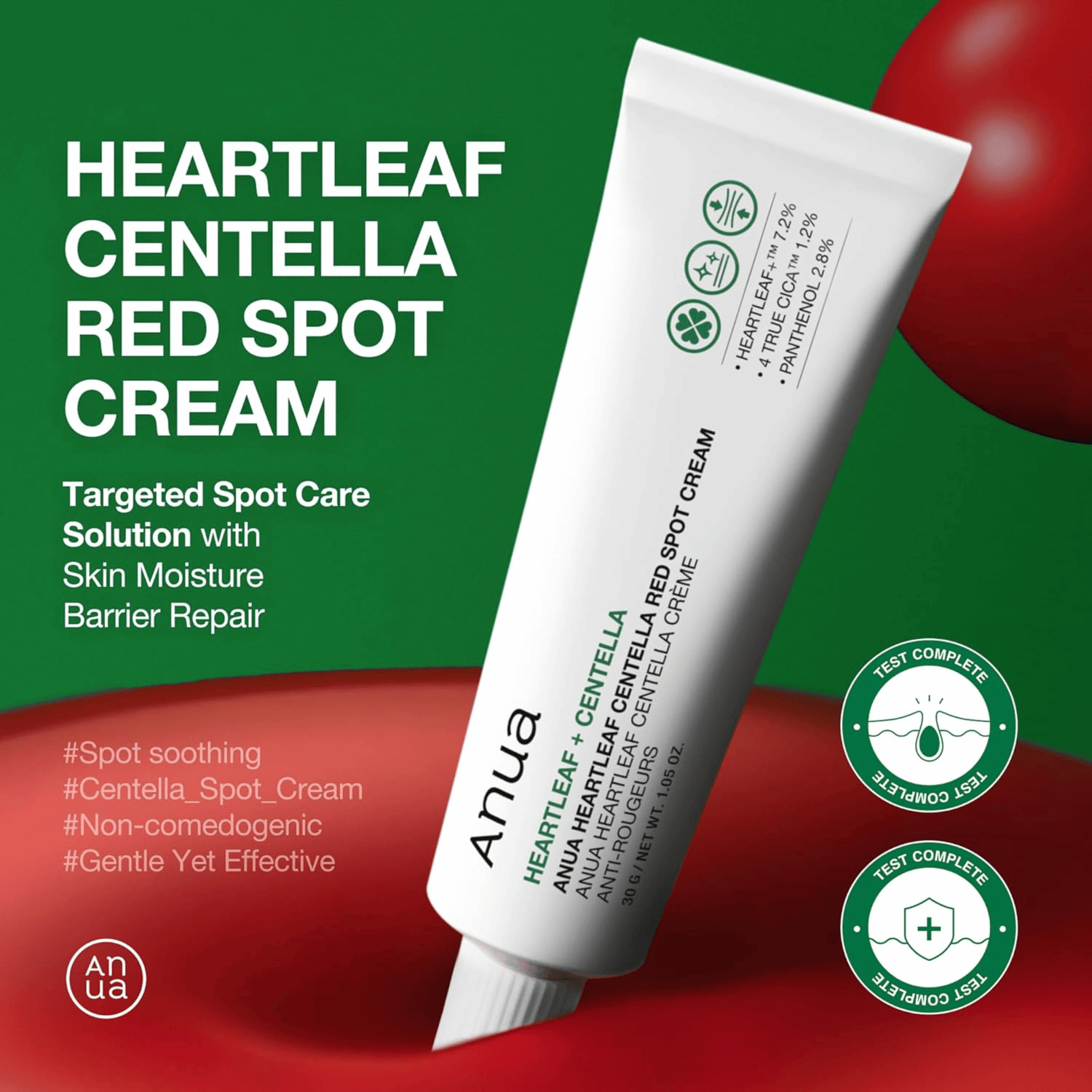 Anua Heartleaf Centella Red Spot Cream 30g - cosmadic