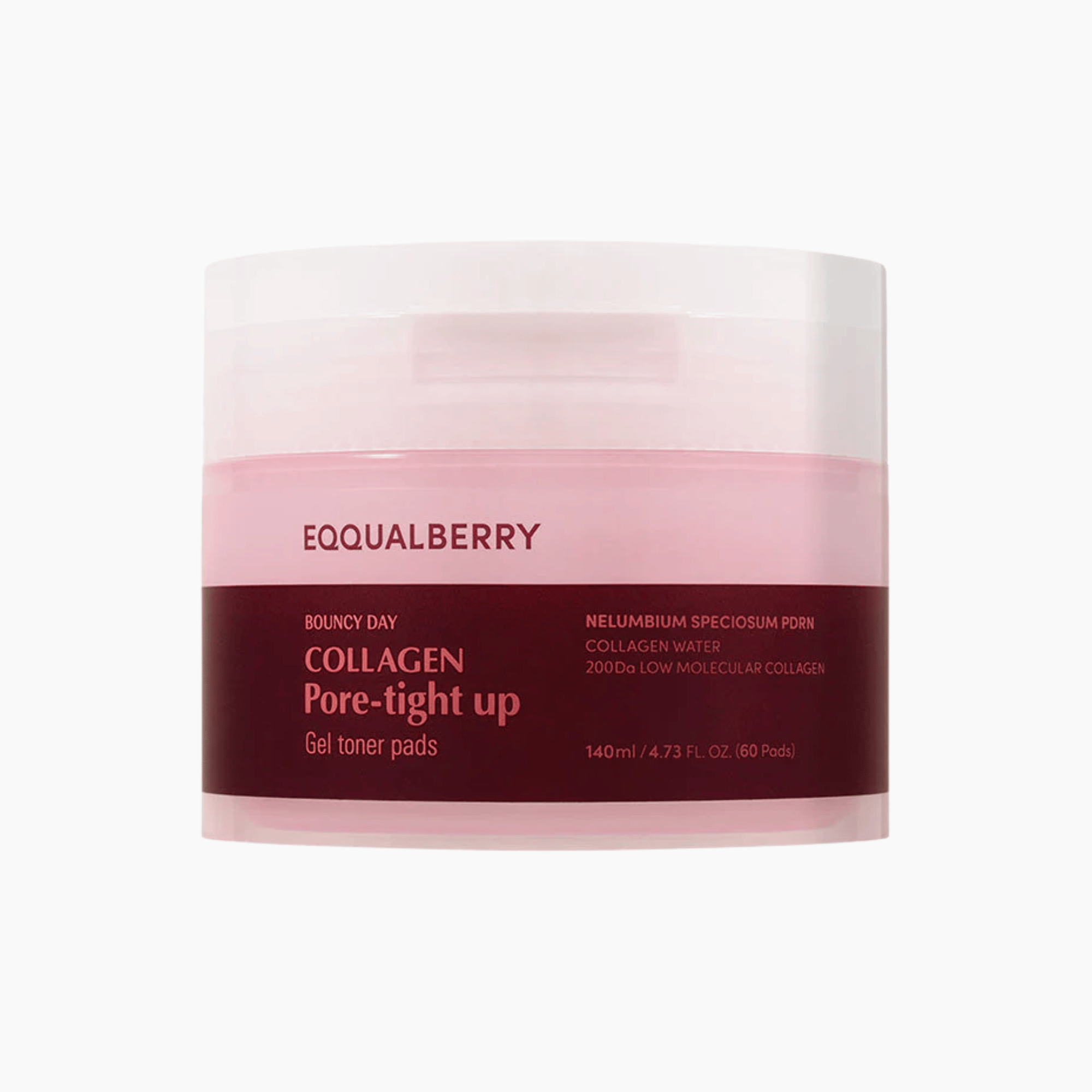 EQQUALBERRY Collagen Pore Tight Up Gel Toner Pads 140ml - cosmadic
