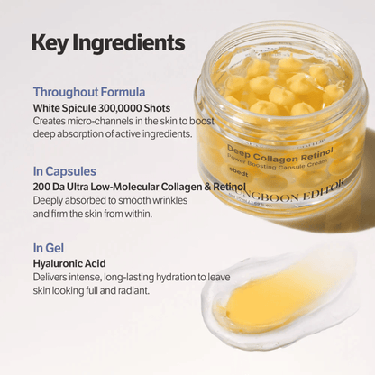 Sungboon Editor Deep Collagen Retinol Power Boosting Capsule Cream 50ml - cosmadic