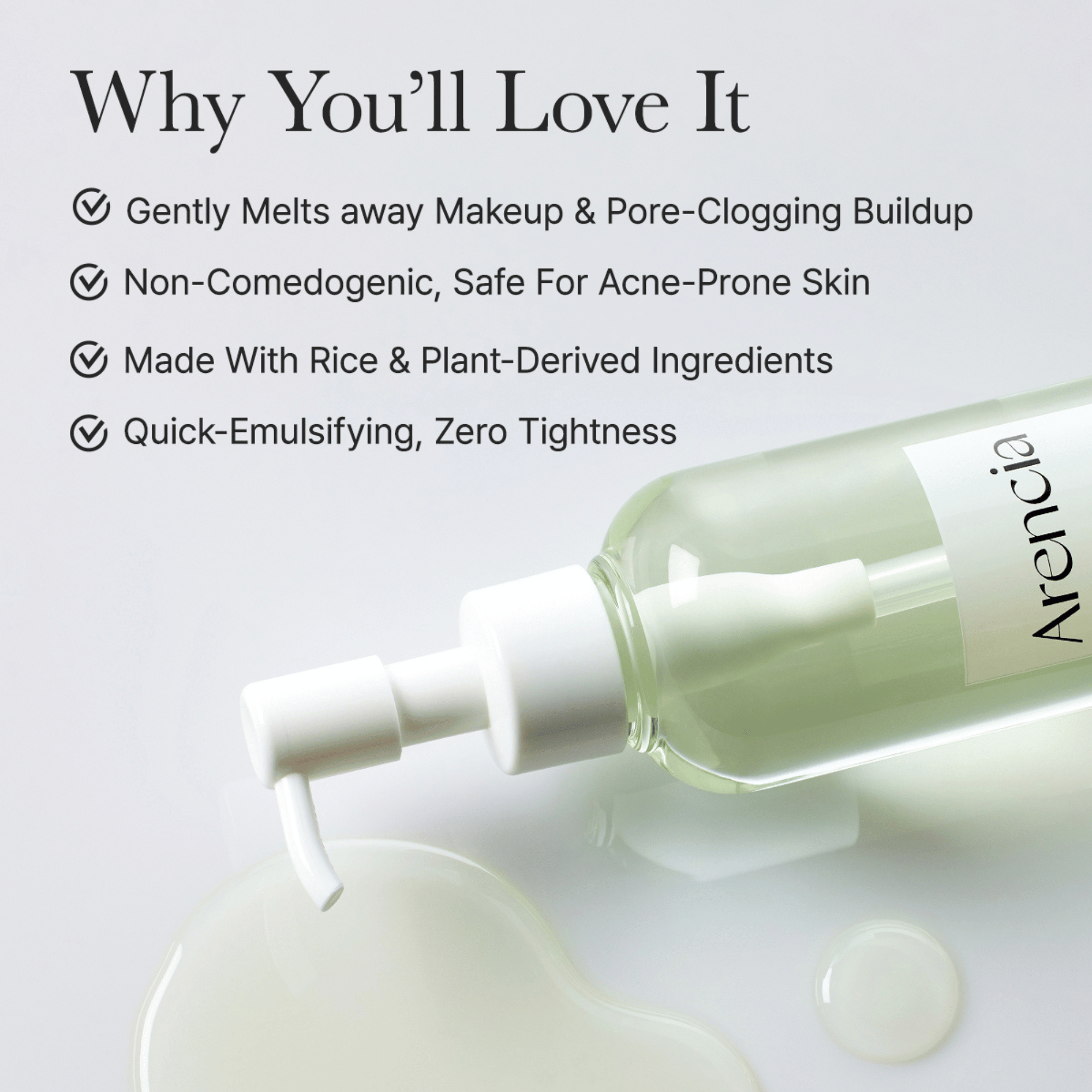 Arencia Pore Melt Mochi Cleansing Oil 200ml - cosmadic