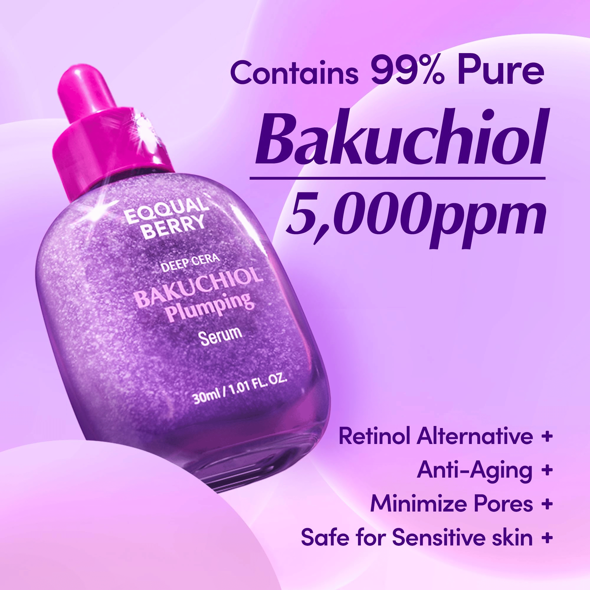 EQQUALBERRY Bakuchiol Plumping Serum 30 ml - cosmadic