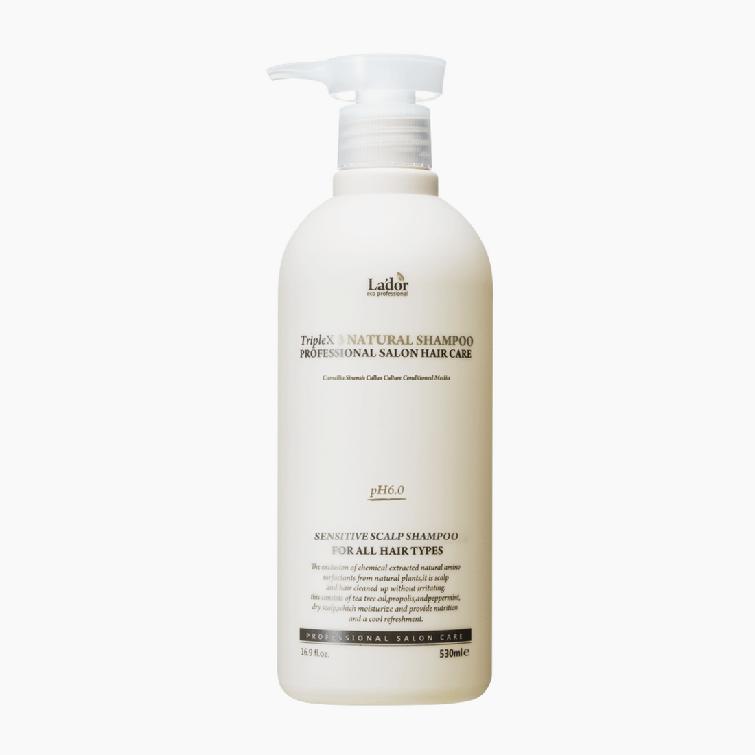 LADOR TripleX3 Natural Shampoo 530ml - cosmadic