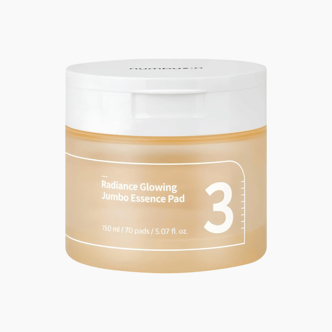 Numbuzin No.3 Radiance Glowing Jumbo Essence Pad 70Stk - cosmadic