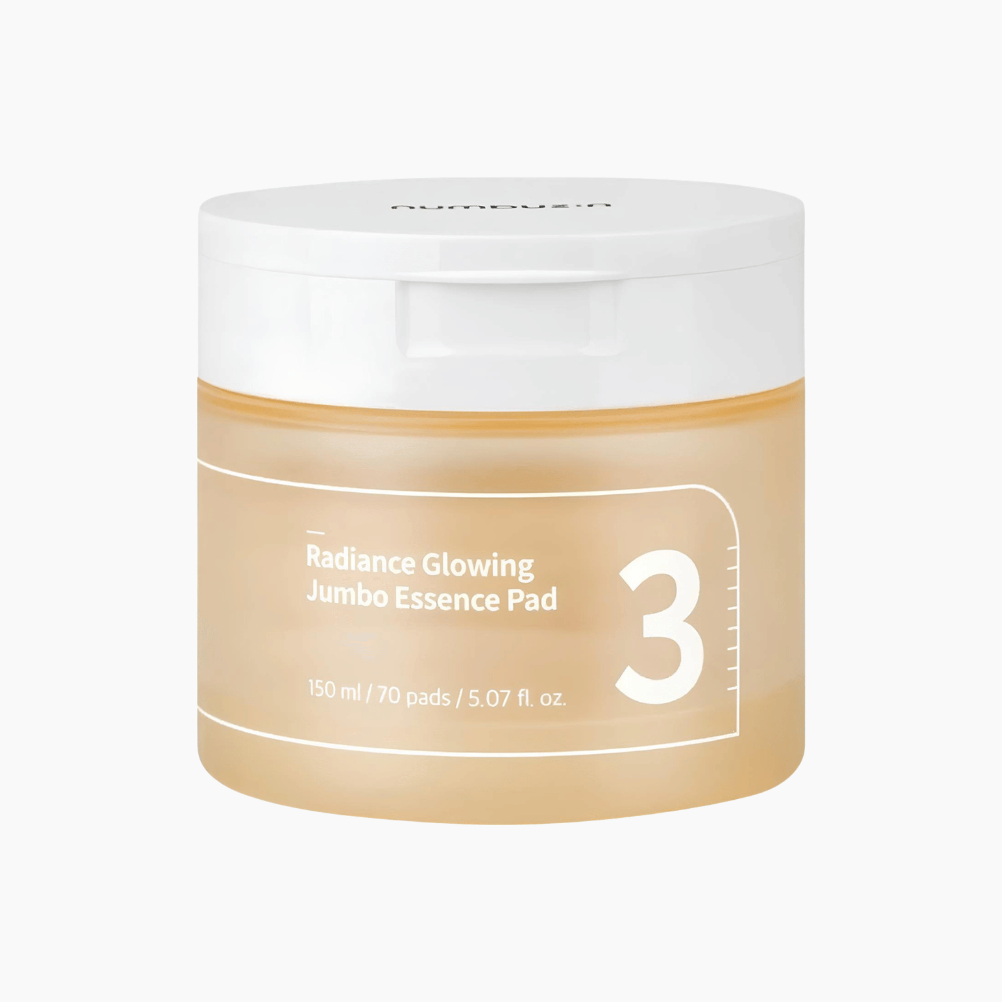 Numbuzin No.3 Radiance Glowing Jumbo Essence Pad 70Stk - cosmadic