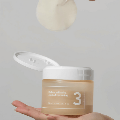 Numbuzin No.3 Radiance Glowing Jumbo Essence Pad 70Stk - cosmadic
