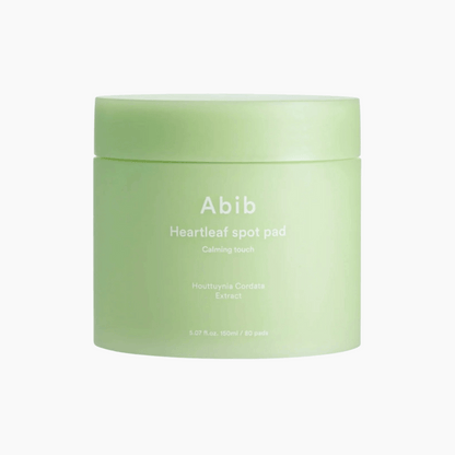 Abib Heartleaf Spot Pad 80 Pads – K-Beauty Toner-Pads in grüner Dose zur sanften Pflege empfindlicher und unreiner Haut