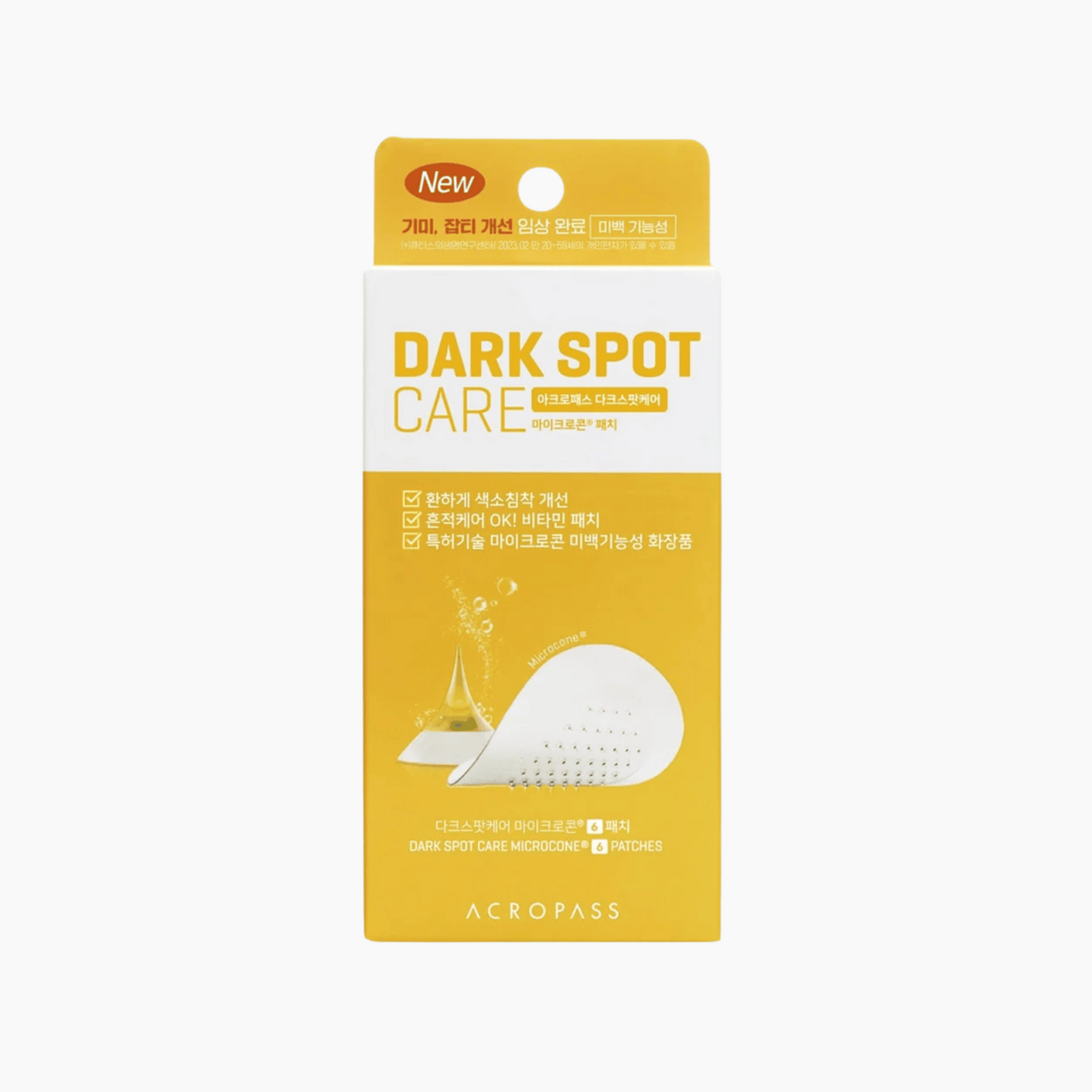 Acropass Dark Spot Care 6 Stück – Vitamin-Patch mit Mikronadeln zur gezielten Behandlung von Pigmentflecken