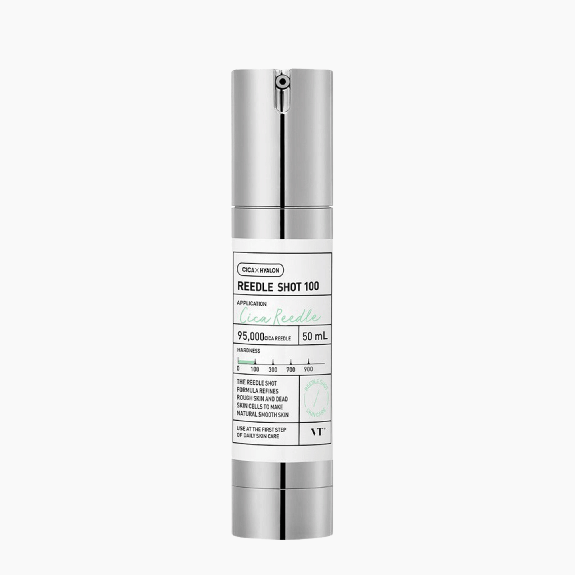 VT Cosmetics Reedle Shot 100 in silbernem Pumpspender, Korean Beauty