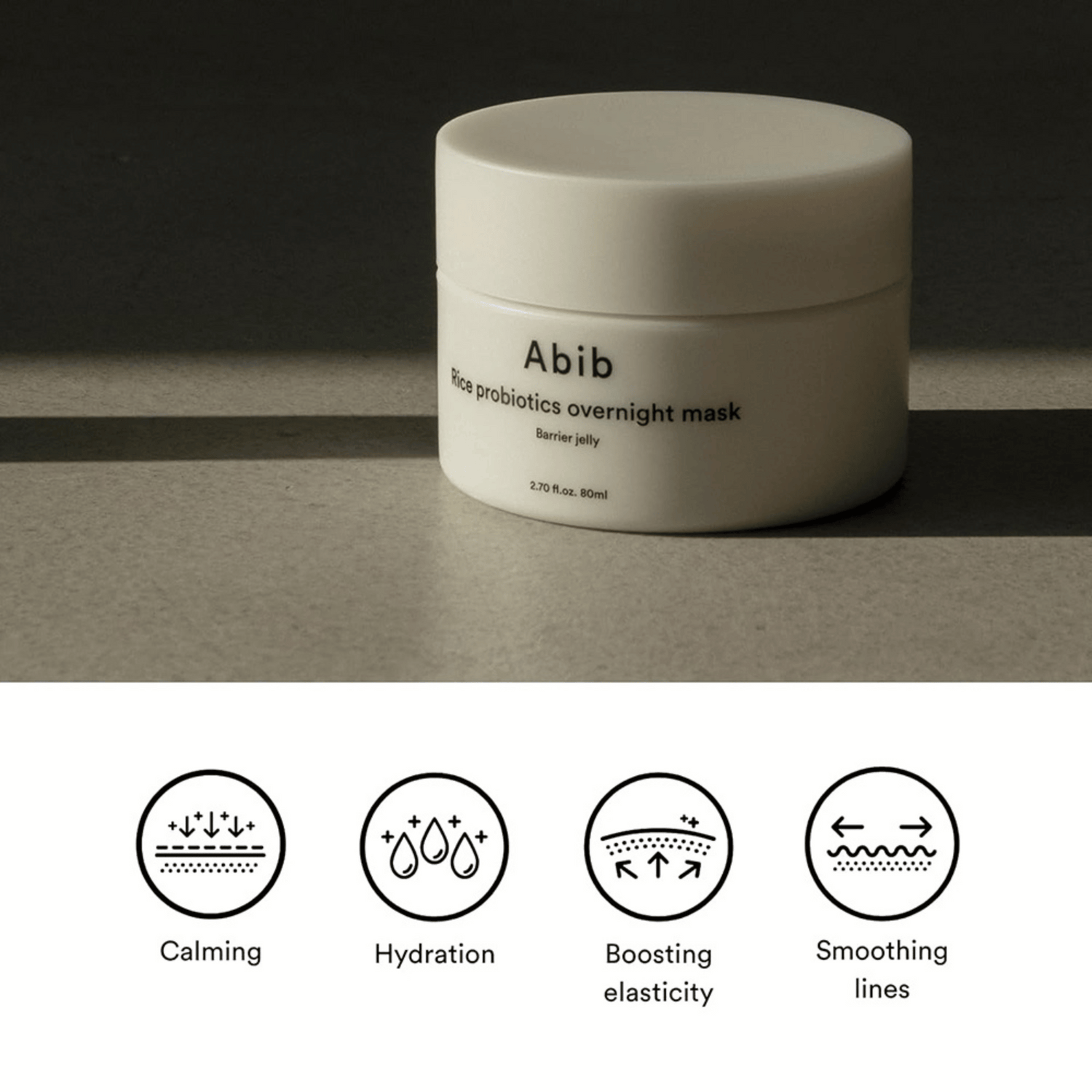 Abib Rice Probiotics Overnight Mask Barrier Jelly 80ml - cosmadic