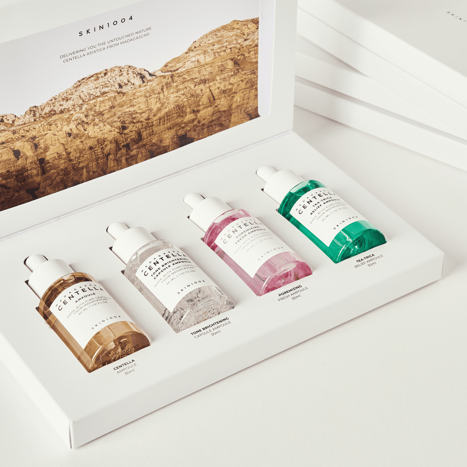 Skin1004 Madagascar Centella Ampoule Kit Set 4x30ml - cosmadic