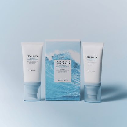 Skin1004 Set Madagascar Centella Hyalu Cica Water Fit Sun Serum 2x 50ml - cosmadic