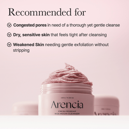 Arencia Fresh Rosehip Rice Mochi Cleanser - cosmadic