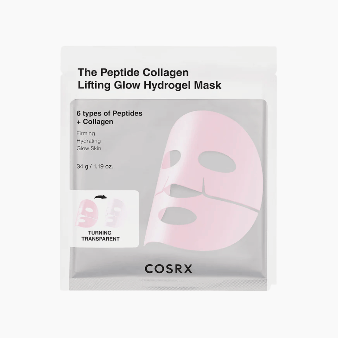 COSRX The Peptide Collagen Lifting Glow Hydrogel Mask 3 Stück - cosmadic