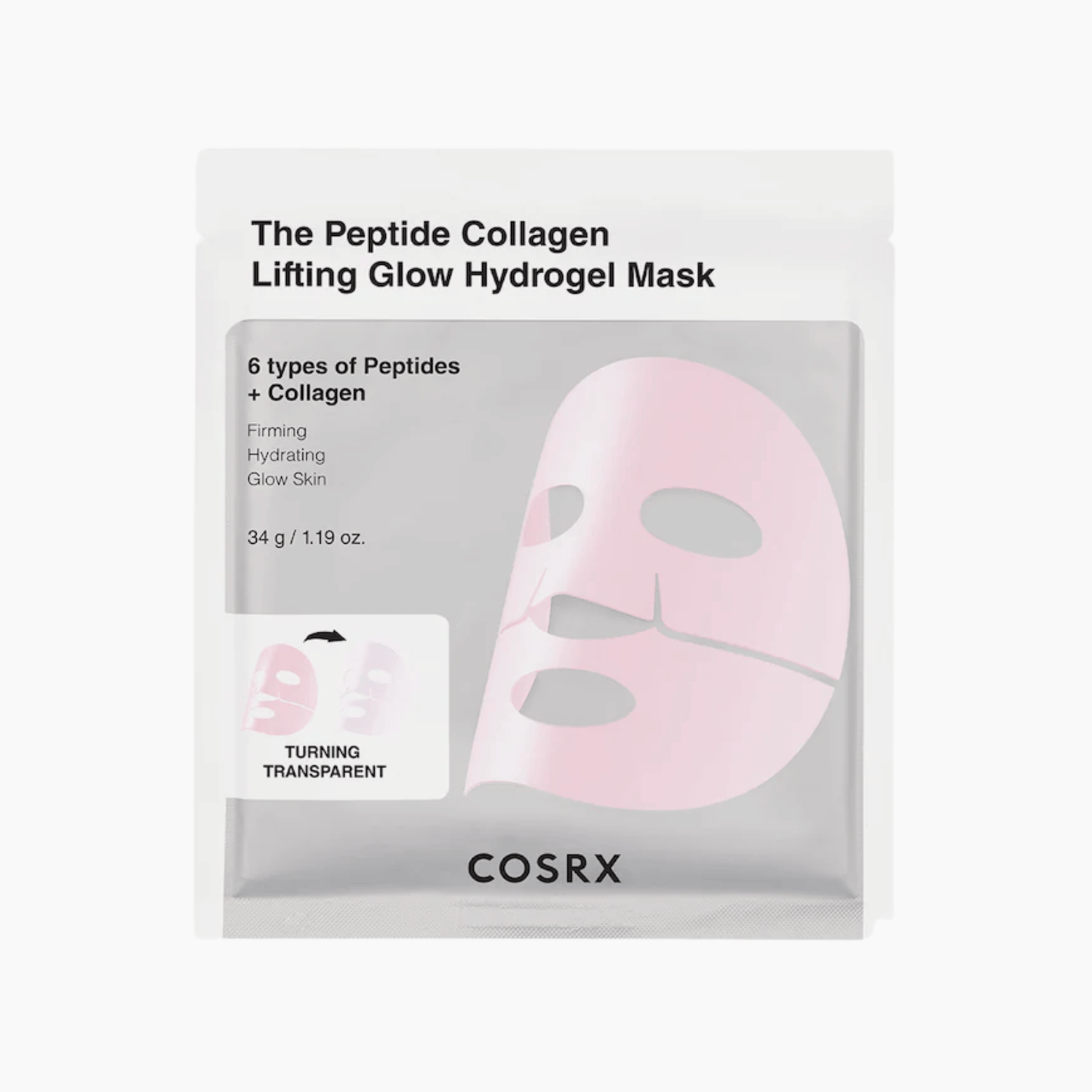 COSRX The Peptide Collagen Lifting Glow Hydrogel Mask 3 Stück - cosmadic