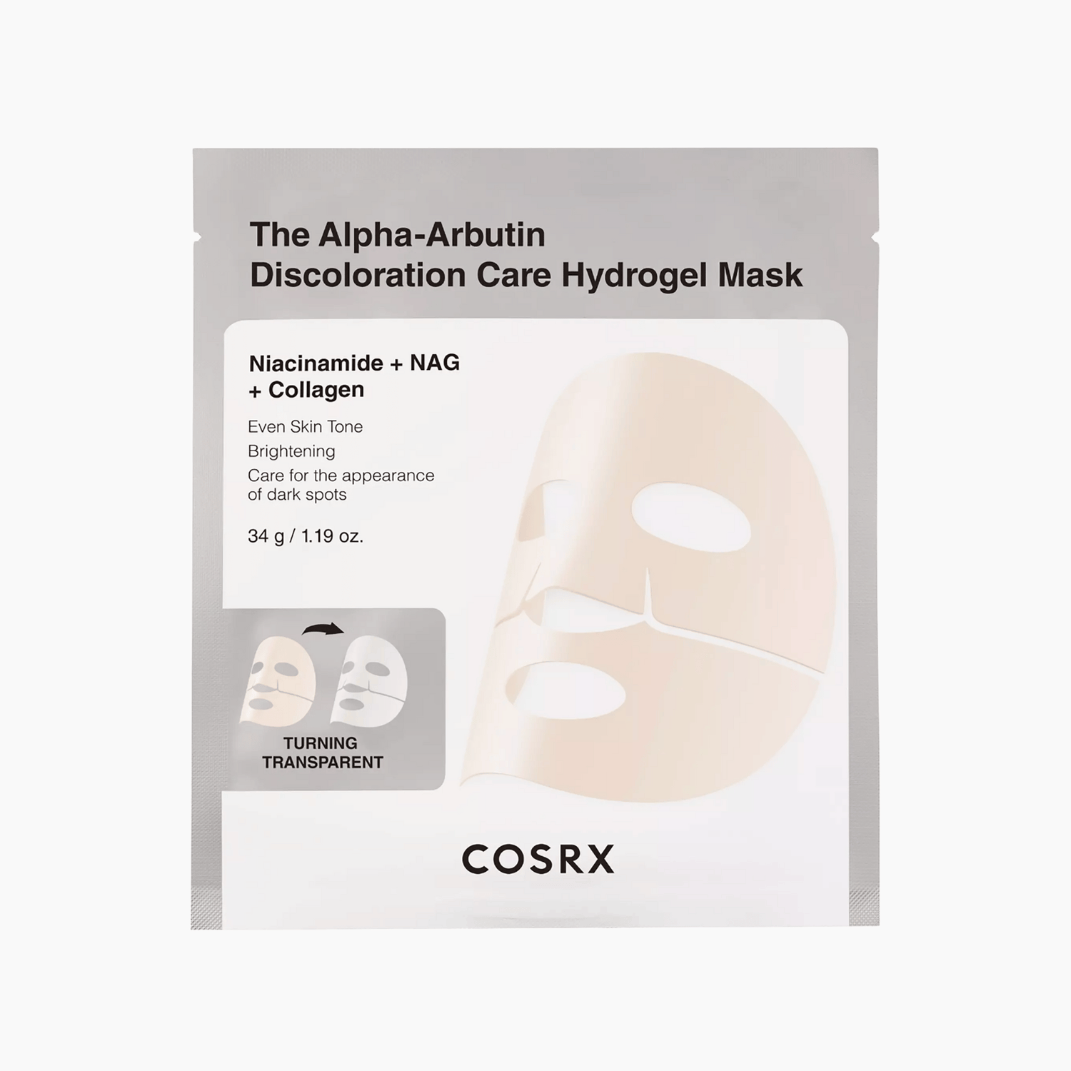COSRX The Alpha-Arbutin Discoloration Care Hydrogel Mask 3 Stück - cosmadic