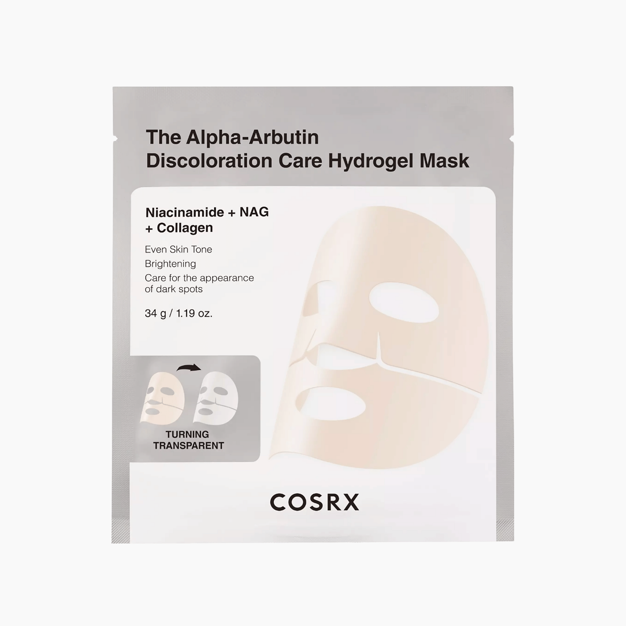 COSRX The Alpha-Arbutin Discoloration Care Hydrogel Mask 3 Stück - cosmadic