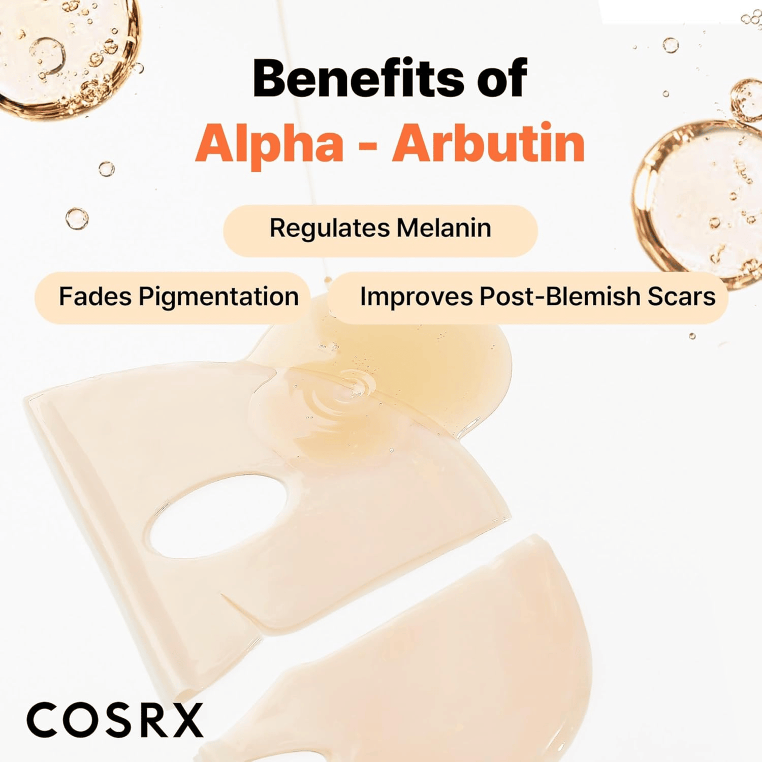 COSRX The Alpha-Arbutin Discoloration Care Hydrogel Mask 3 Stück - cosmadic