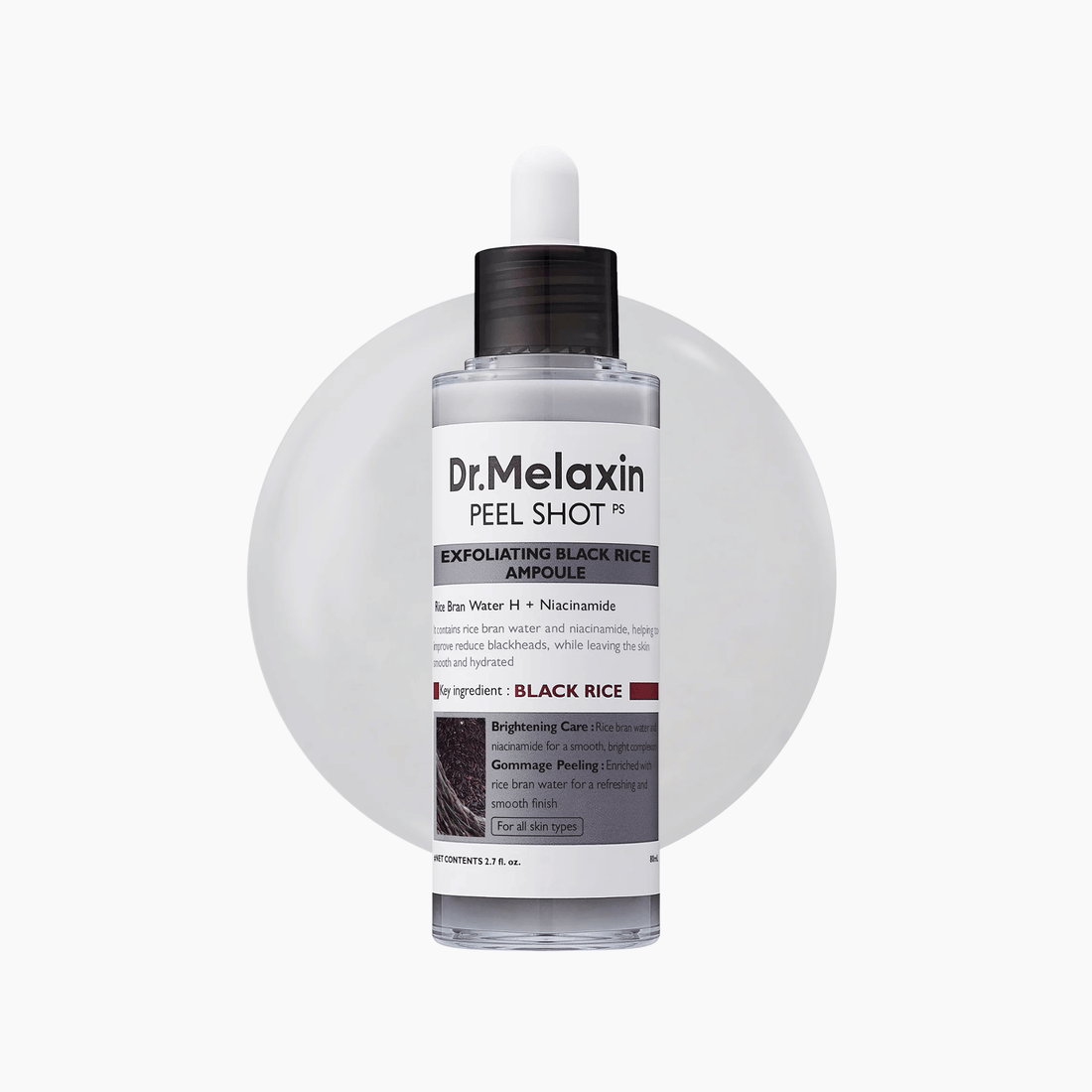 Dr.Melaxin Peel Shot Exfoliating Black Rice Ampoule 80ml - cosmadic