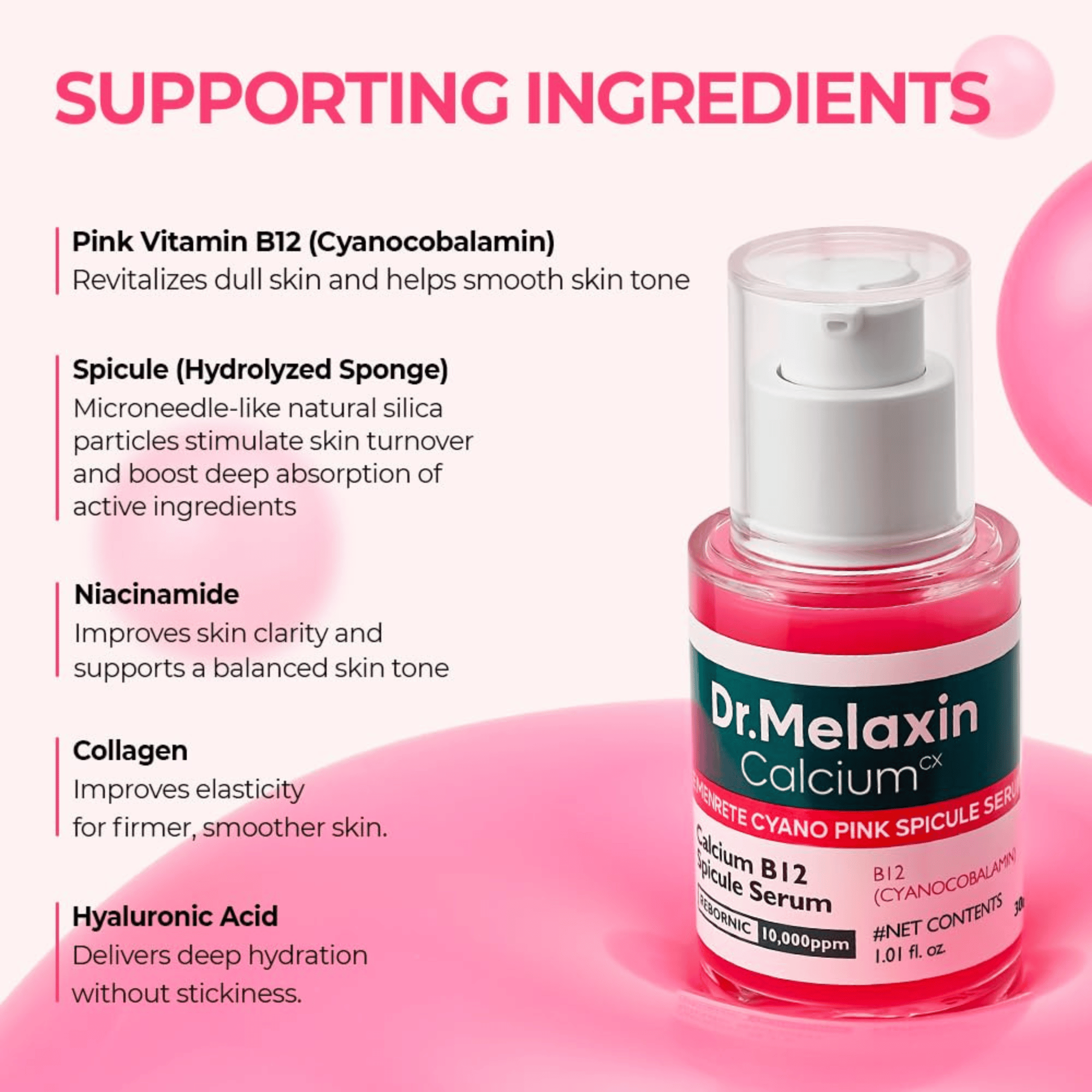 Dr.Melaxin Cemenrete Cyano Pink Spicule Serum 30ml - cosmadic
