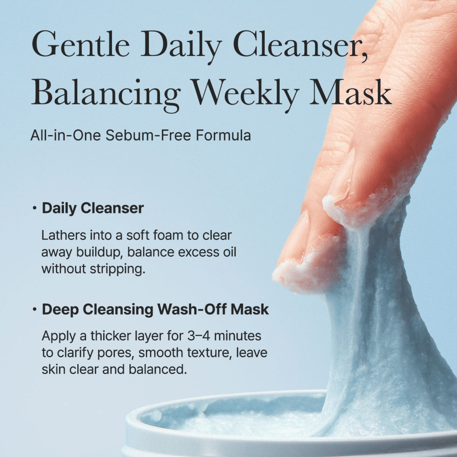 Arencia Fresh Blue Hyssop Rice Mochi Cleanser - cosmadic