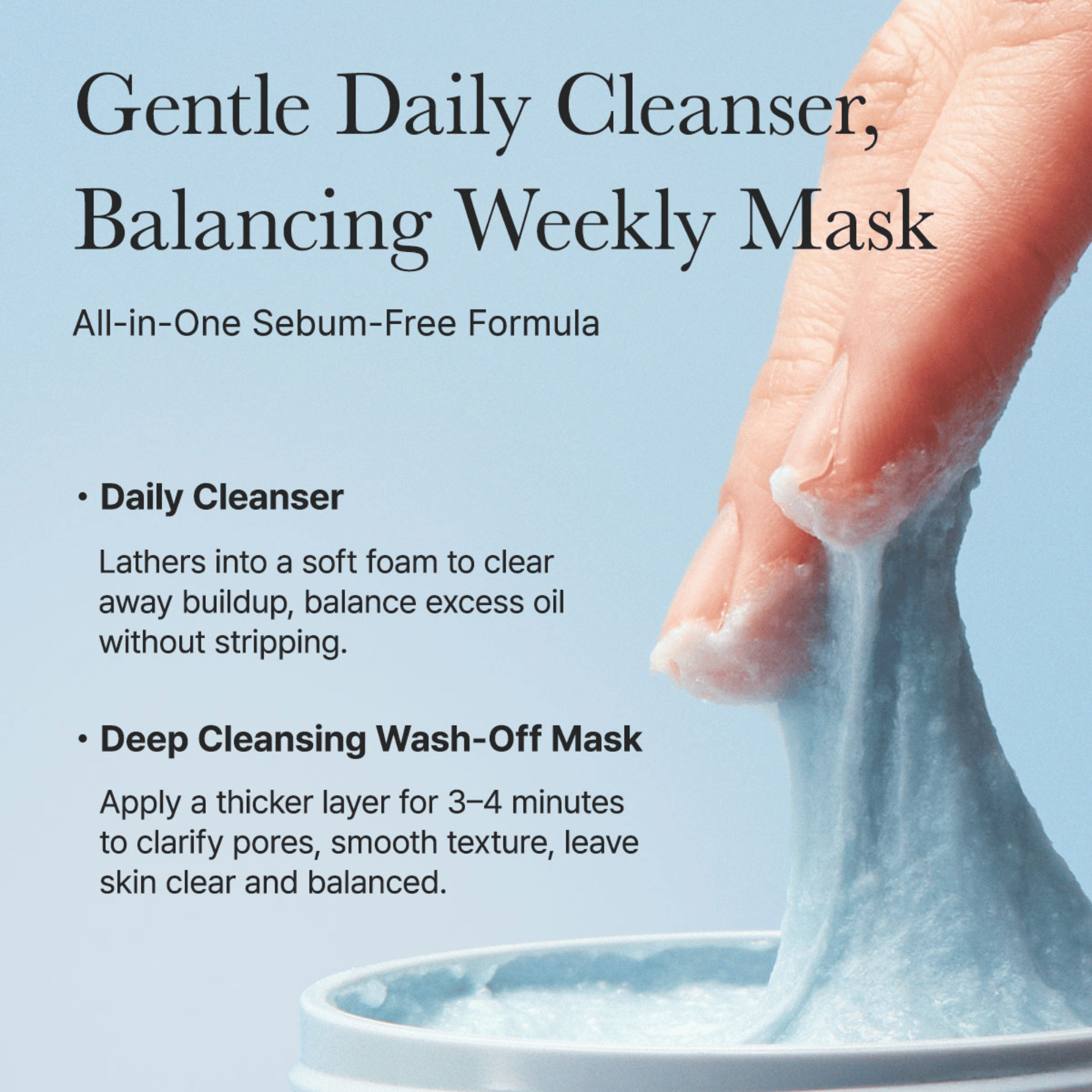 Arencia Fresh Blue Hyssop Rice Mochi Cleanser - cosmadic