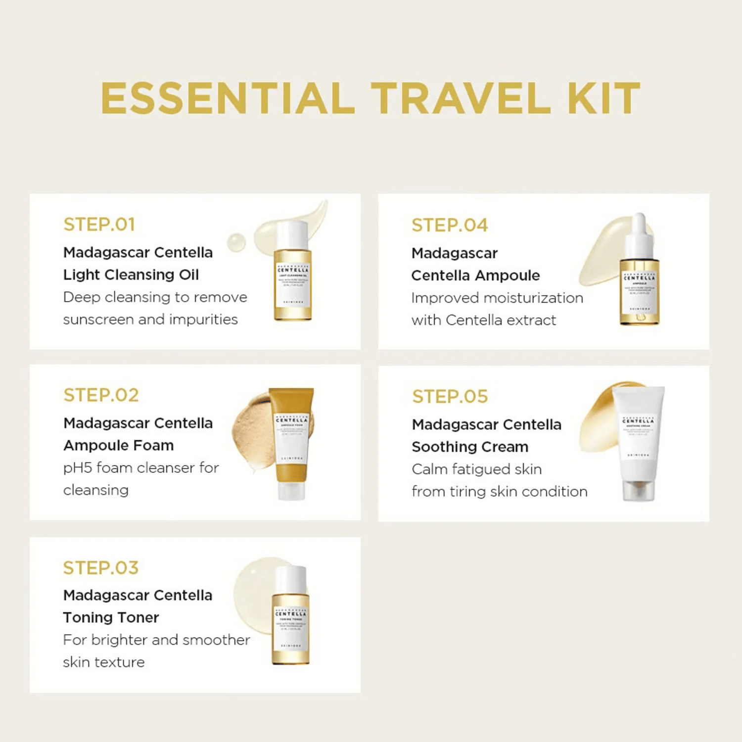 Skin1004 Madagascar Centella Travel Kit - cosmadic