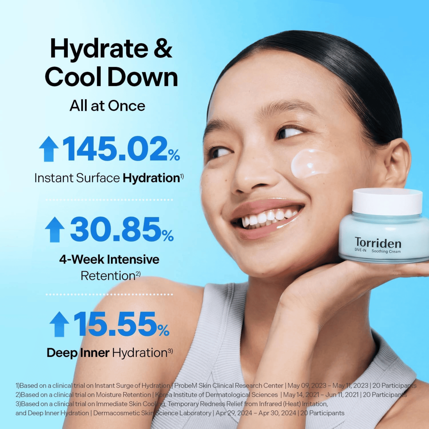 Torriden DIVE-IN Low Molecular Hyaluronic Acid Soothing Cream 100ml - cosmadic