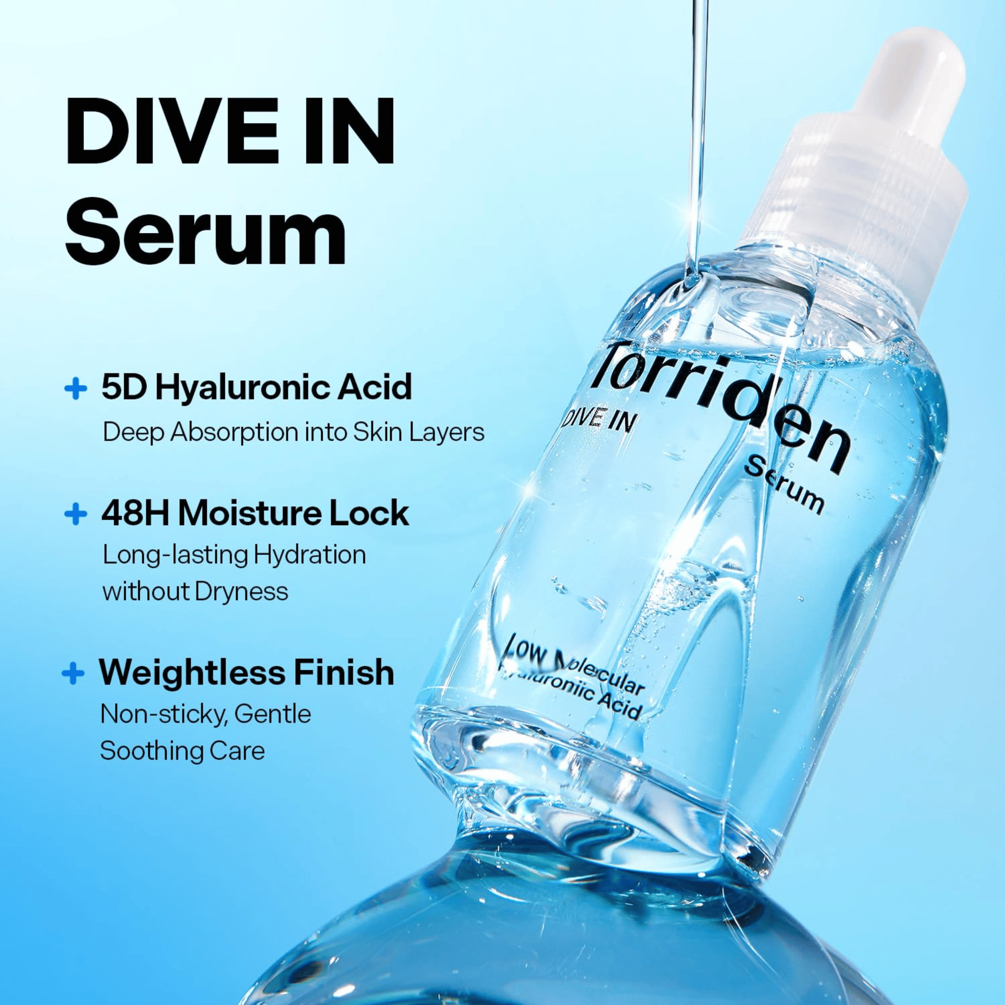 Torriden DIVE-IN Low Molecular Hyaluronic Acid Serum 50ml - cosmadic