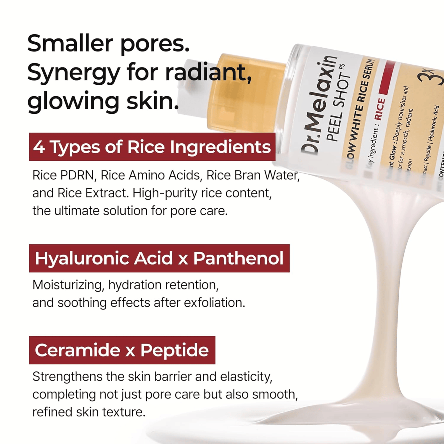 Dr.Melaxin Peel Shot Glow White Rice Serum 30ml - cosmadic