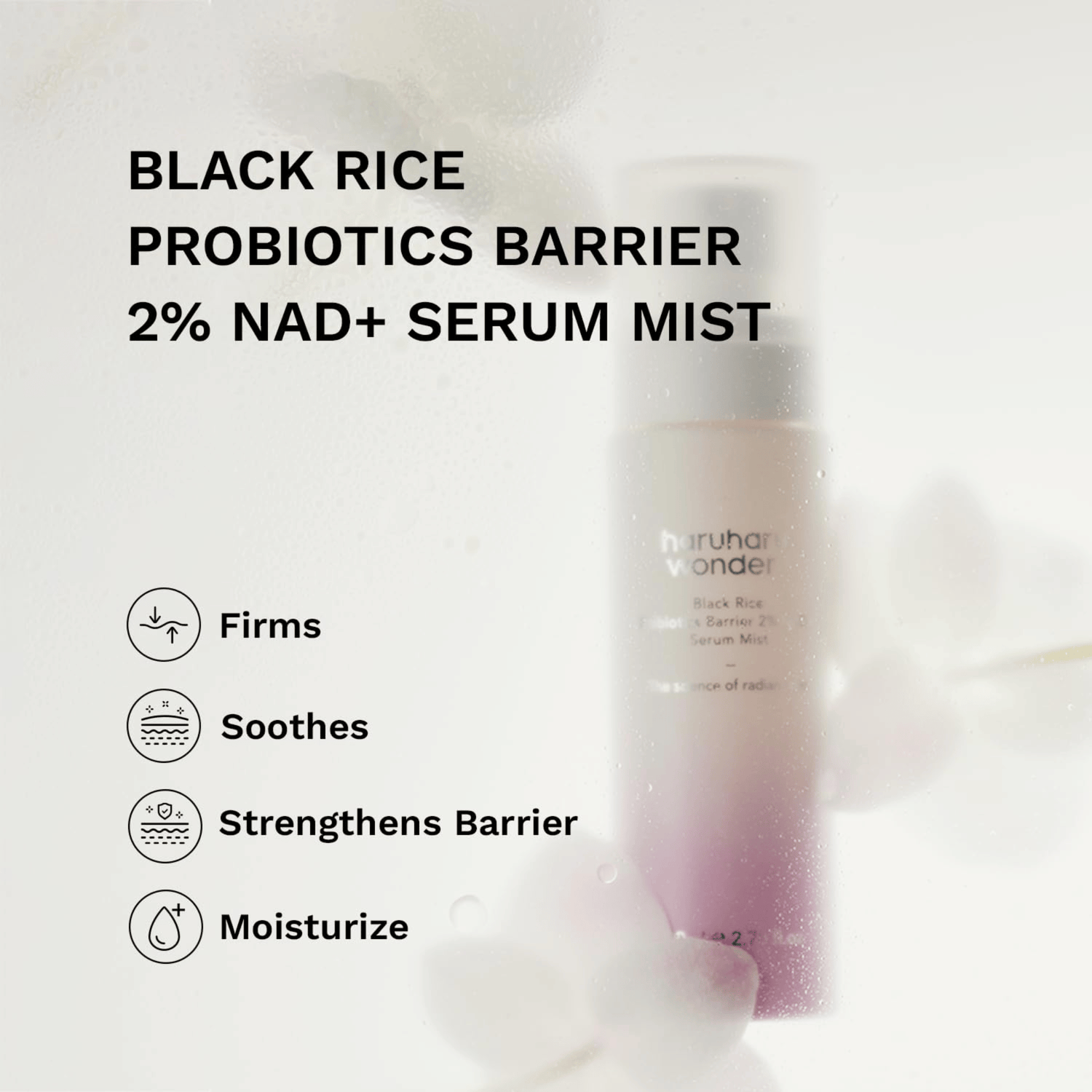 HaruHaru Wonder Black Rice Probiotics Barrier 2% NAD+ Serum Mist 80ml - cosmadic