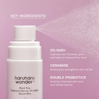 HaruHaru Wonder Black Rice Probiotics Barrier 2% NAD+ Serum Mist 80ml - cosmadic
