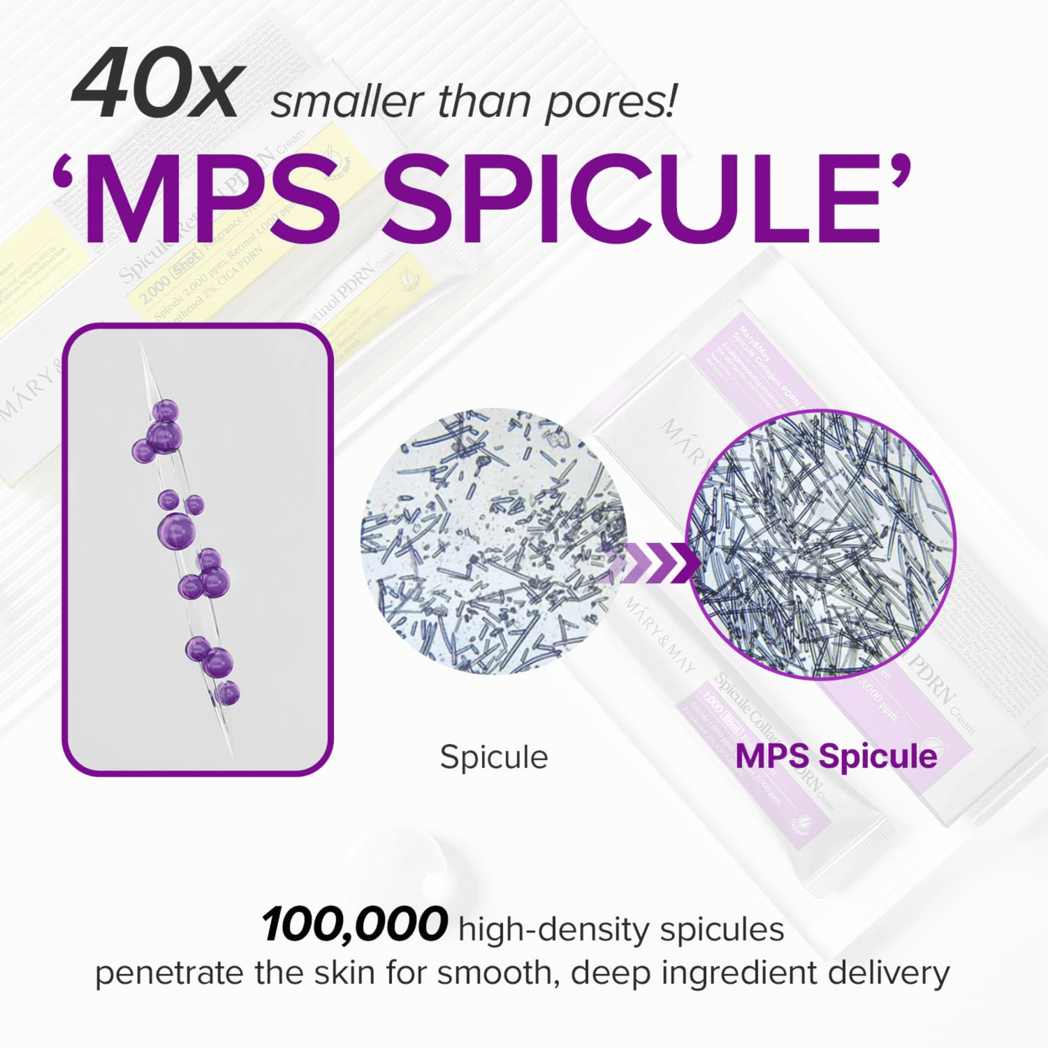 MARY &amp; MAY Spicule Collagen PDRN Cream 15g - cosmadic