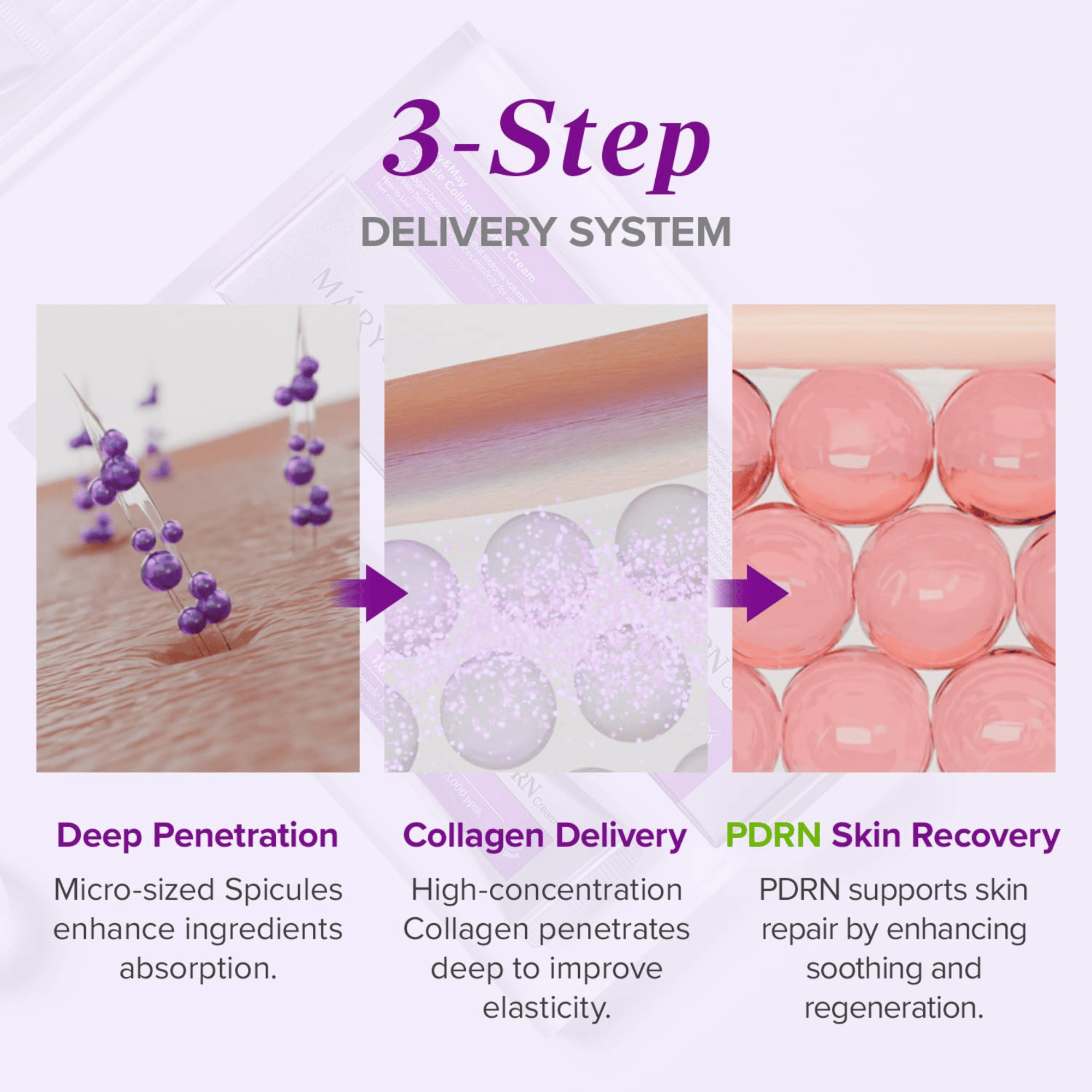 MARY &amp; MAY Spicule Collagen PDRN Cream 15g - cosmadic