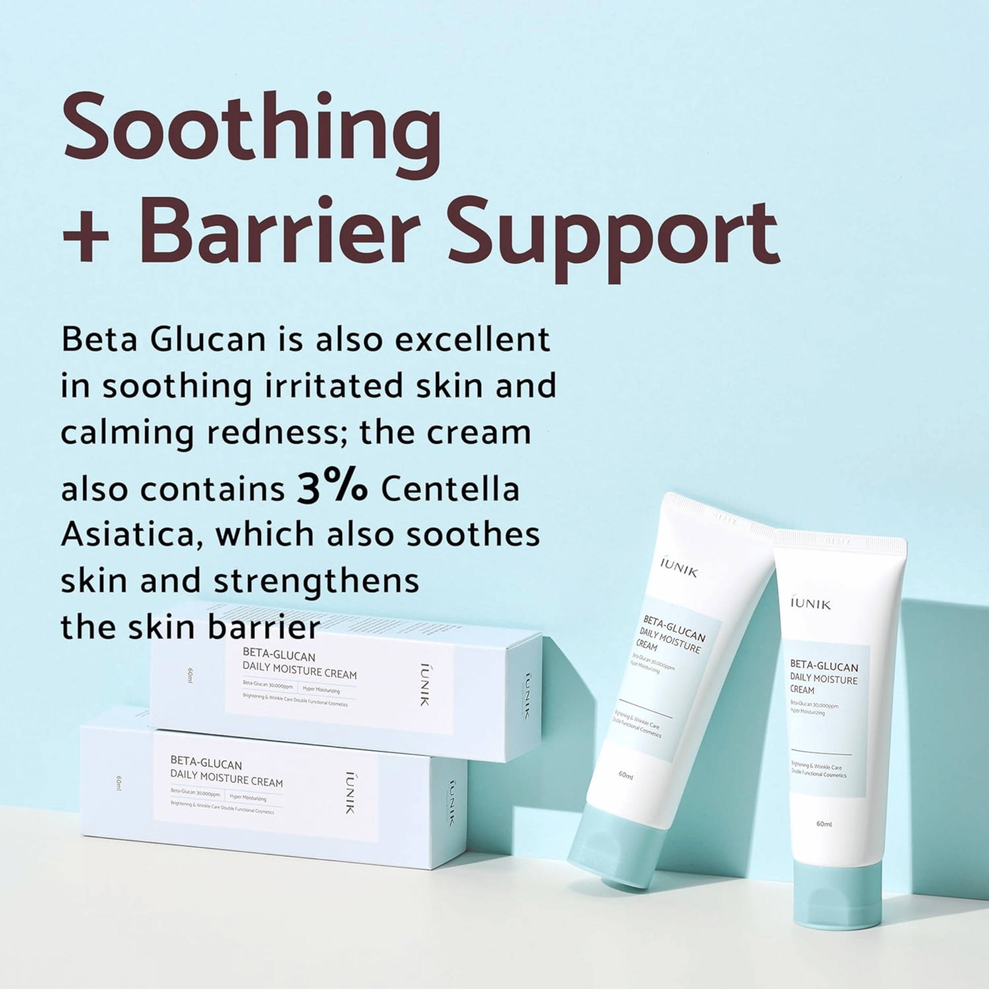 iUNIK Beta-Glucan Daily Moisture Cream 60ml - cosmadic