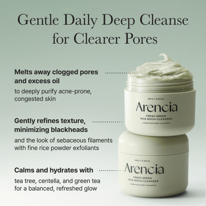 Arencia Fresh Green Rice Mochi Cleanser - cosmadic