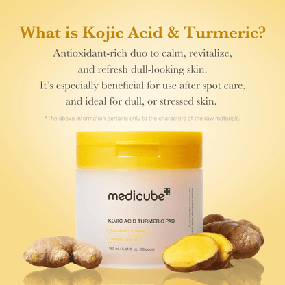 Medicube Kojic Acid Turmeric Pad (70 Pads) - cosmadic