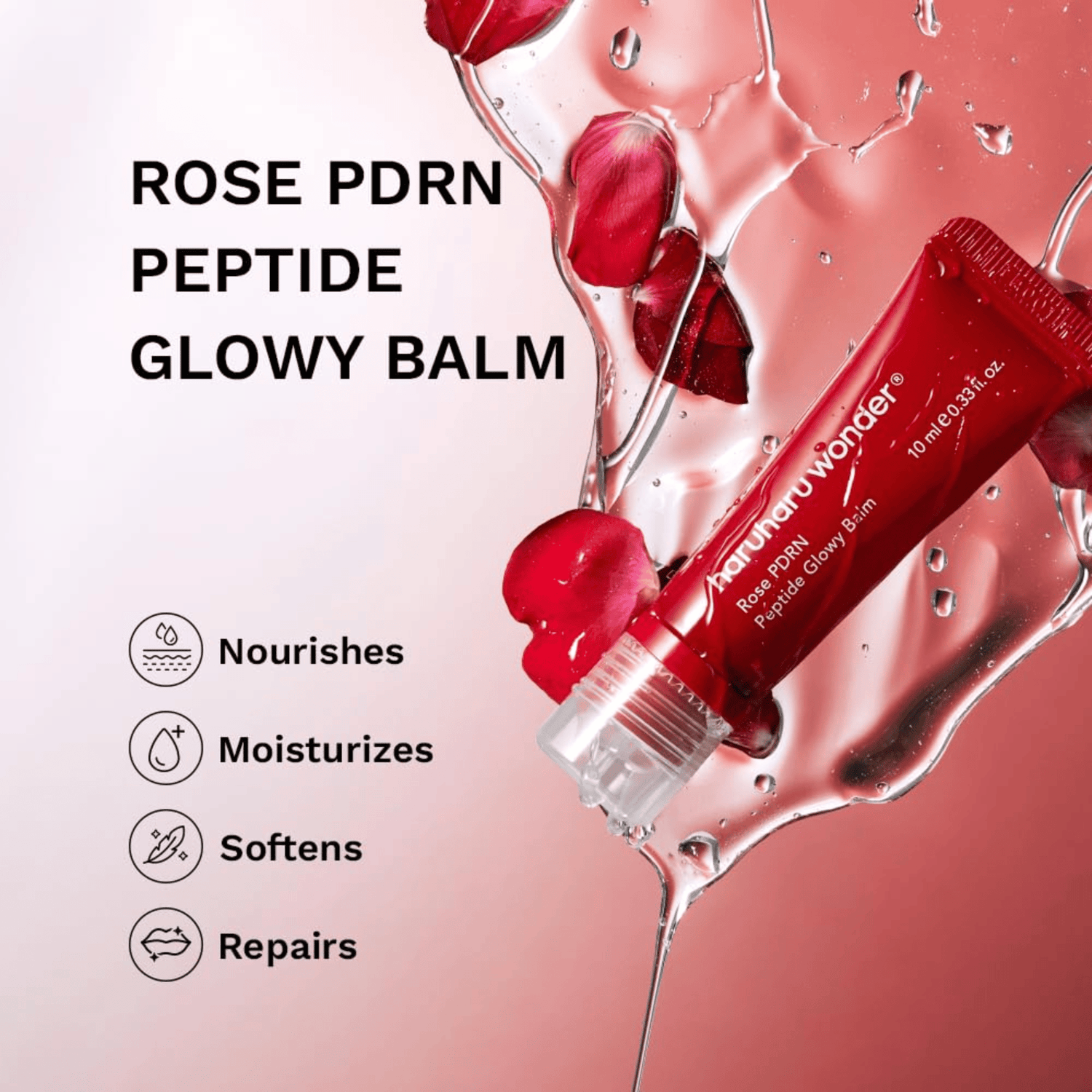 HaruHaru Wonder Rose PDRN Peptide Glowy Balm 10ml - cosmadic