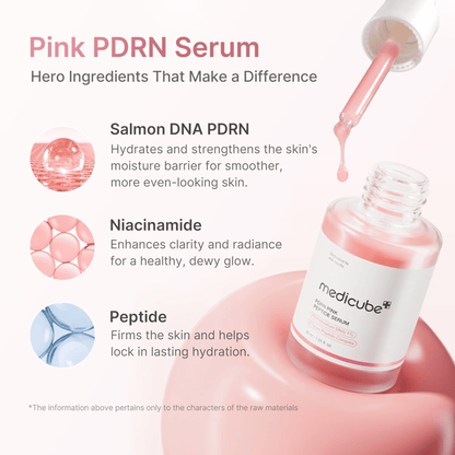 Medicube PDRN Pink Peptide Serum 30ml - cosmadic